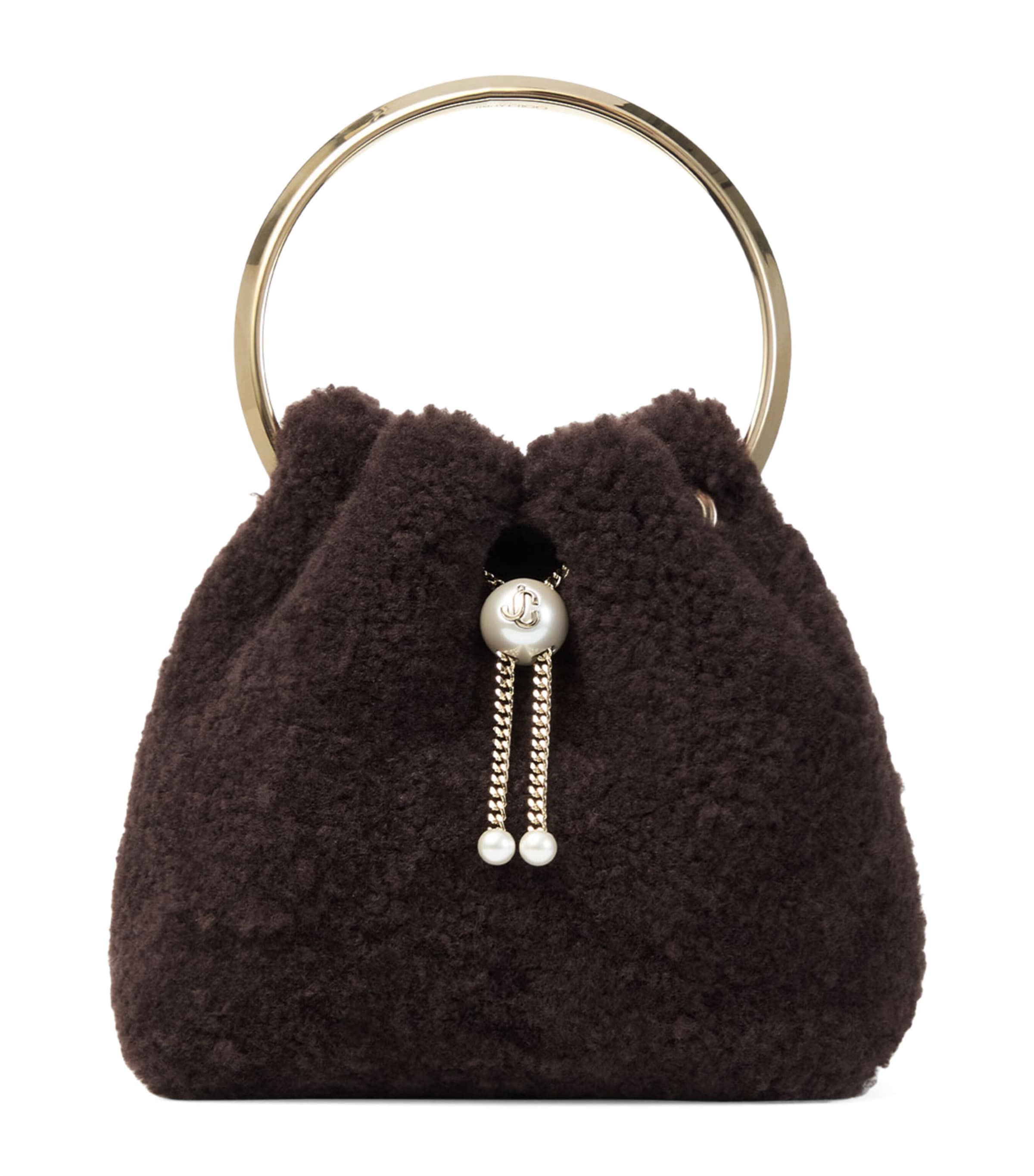 Bon Bon Shearling Top-Handle Bag