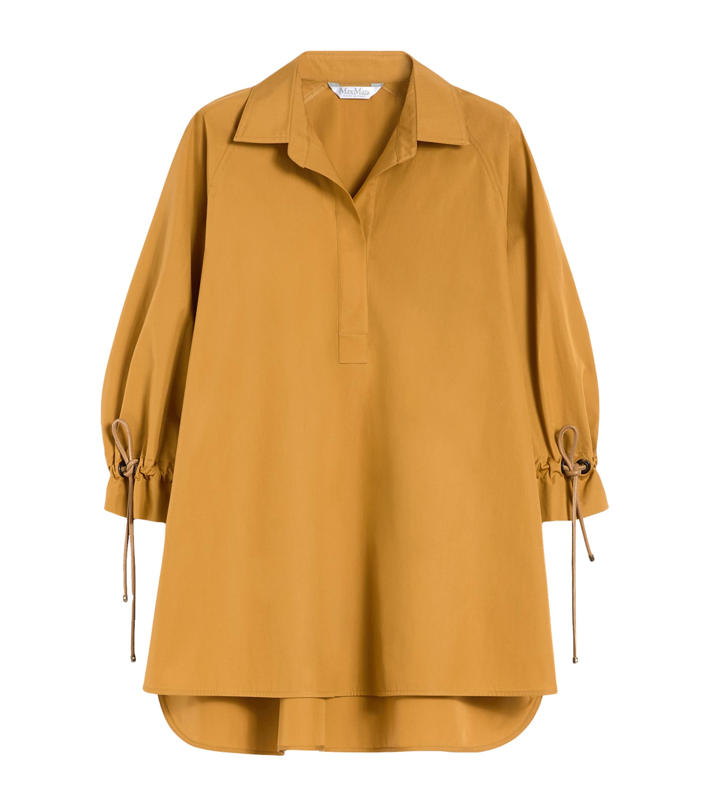 Cotton Poplin Drawstring Blouse