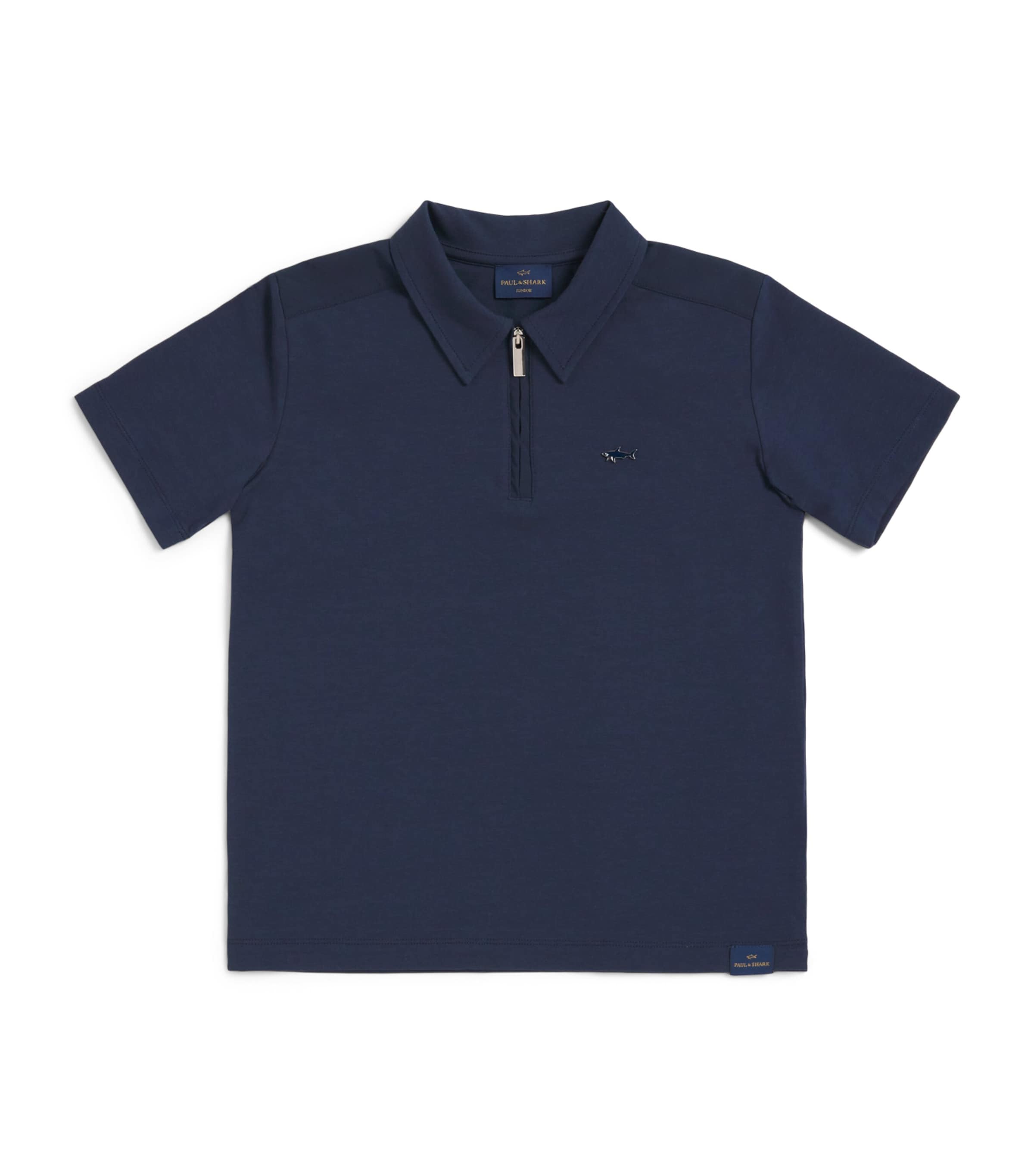Paul & Shark Half-Zip Polo Shirt (8-14 Years) Blu Shark
