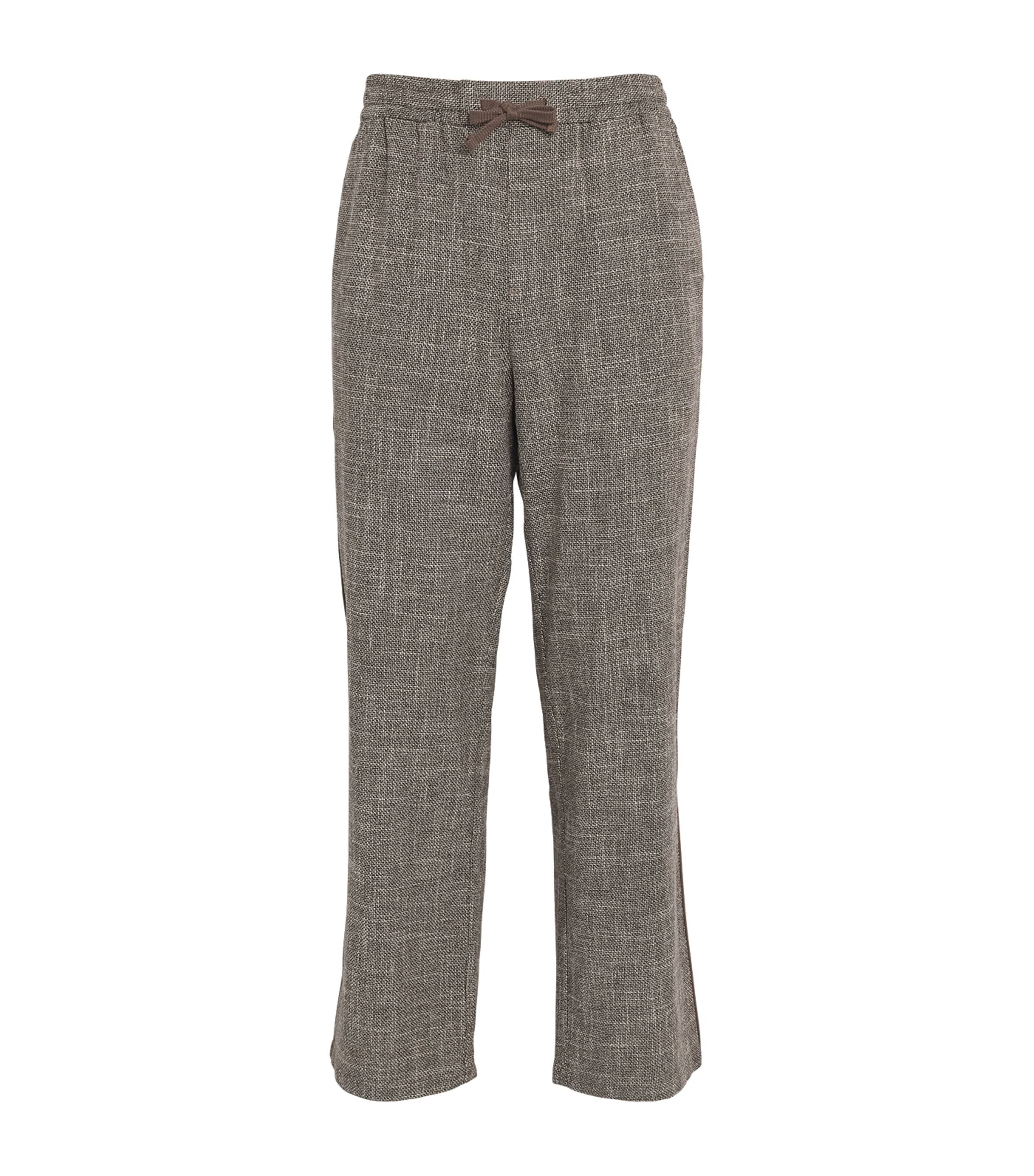 CHÉ Mens Cotton-Blend Textured Redford Trousers Light Brown