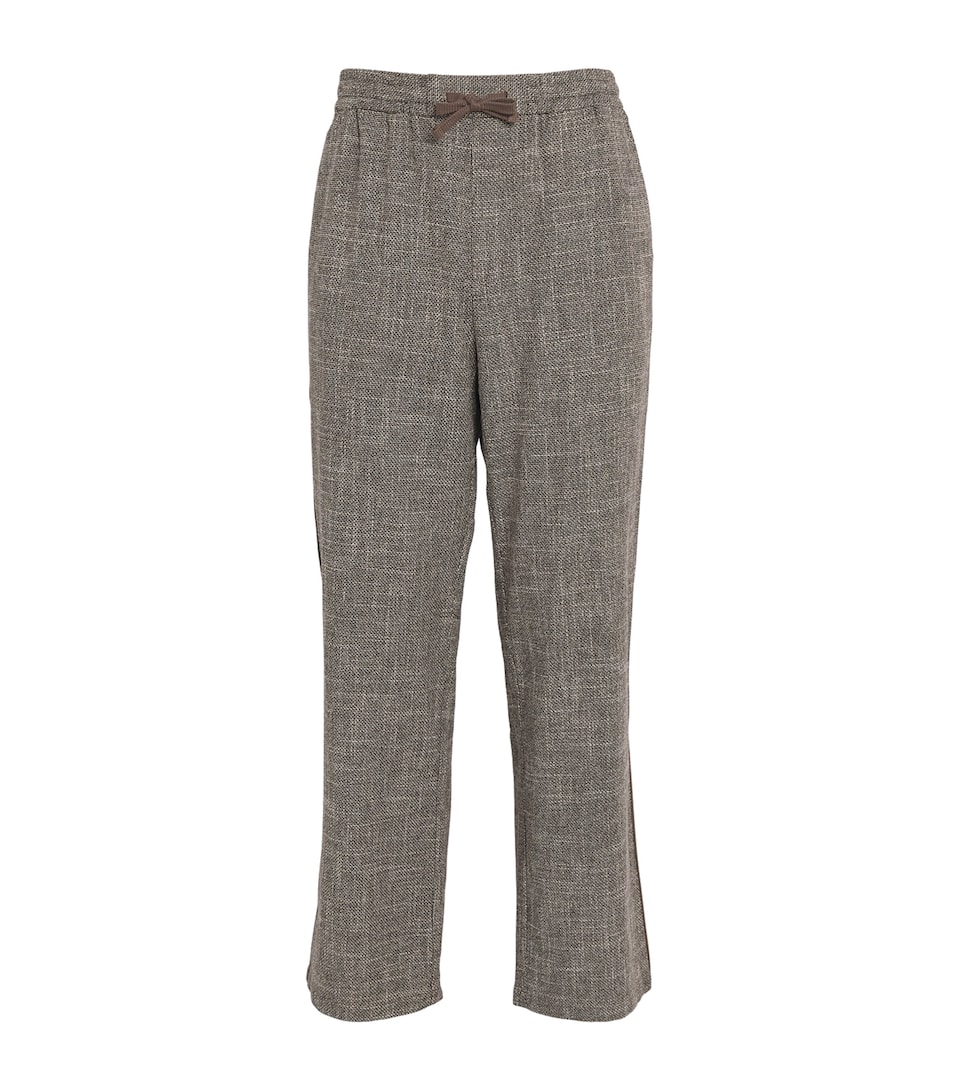 CHÉ Mens Cotton-Blend Textured Redford Trousers Light Brown