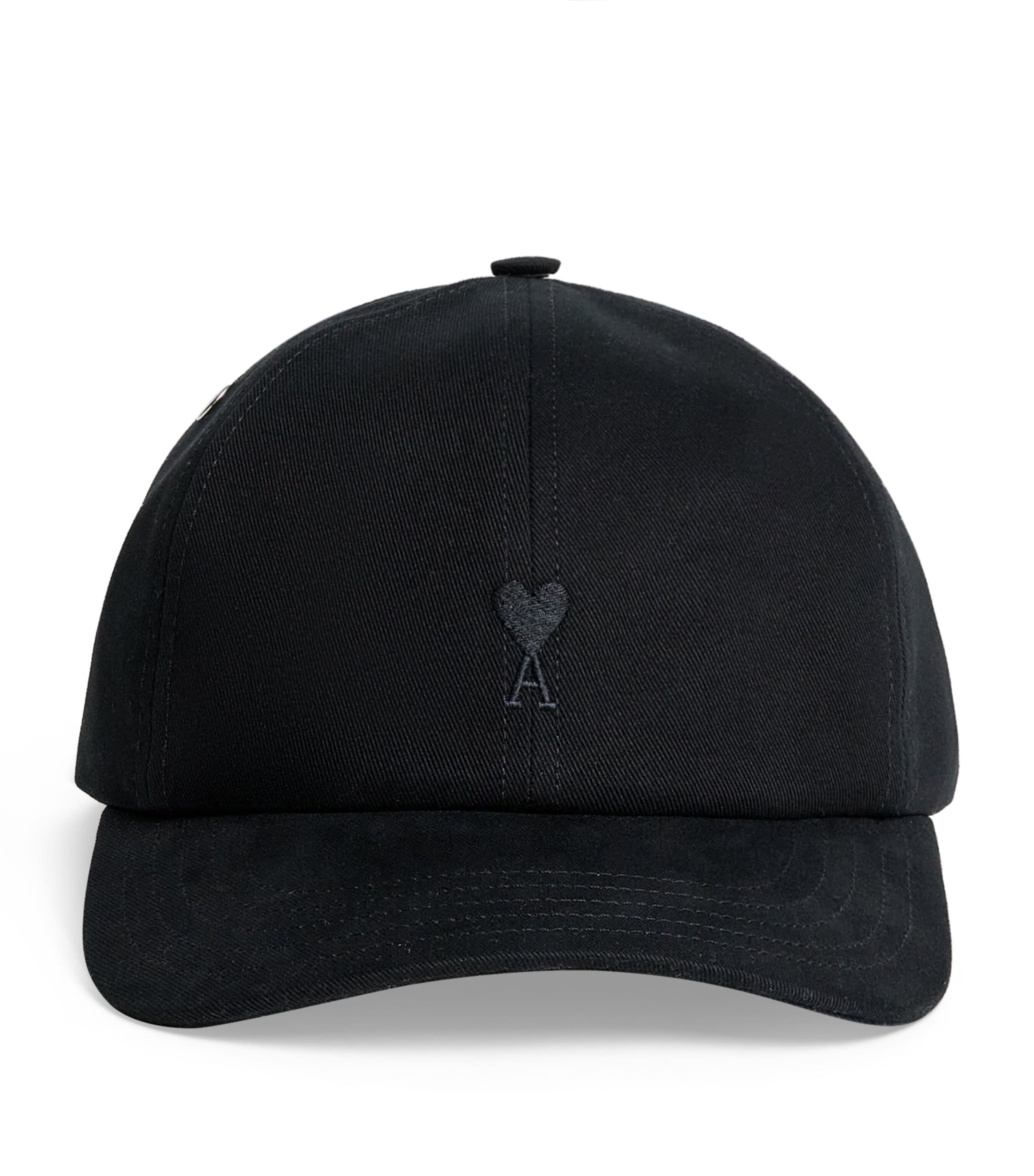 AMI Paris Cotton Logo Cap Noir