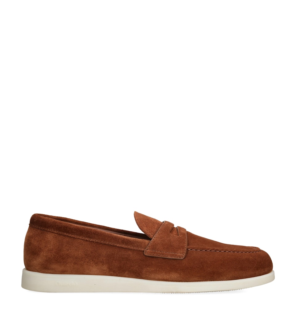 Suede Saddle Penny Loafers