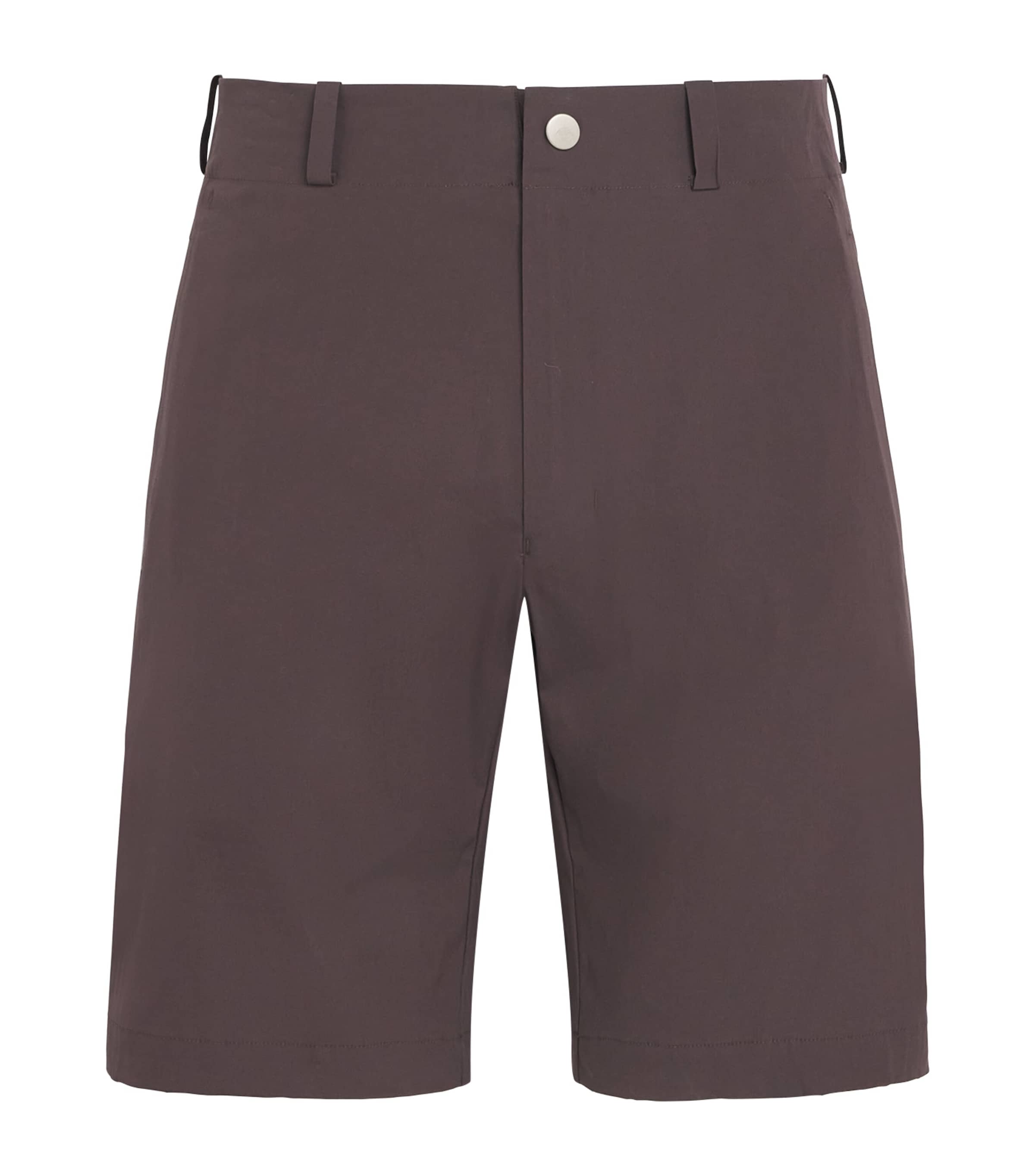 Alba Mens Cotton-Blend Techno Shorts Mud