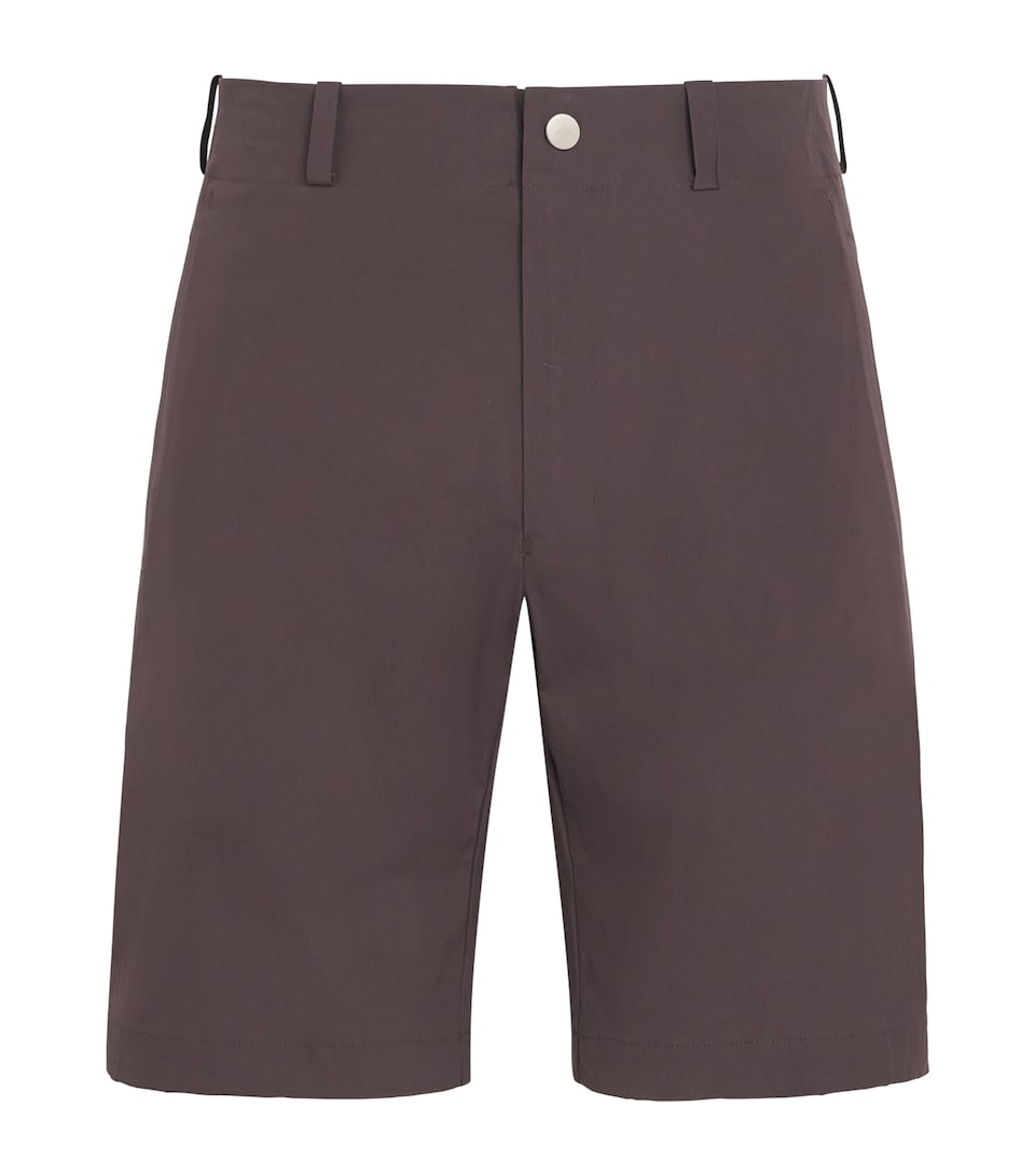 Alba Mens Cotton-Blend Techno Shorts Mud