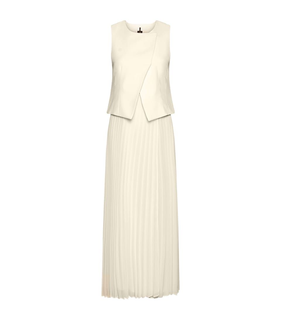 Marella Womens Two-Piece Effect Maxi Dress Wool White