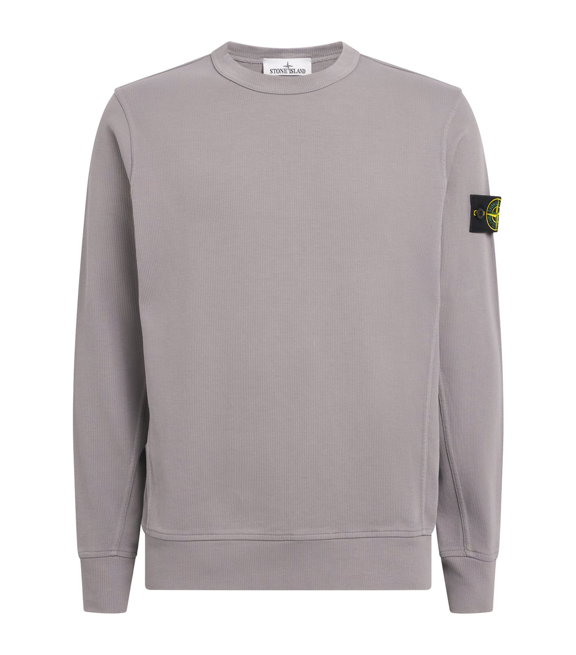 Stone Island Mens Cotton Rib-Knit Compass Sweatshirt