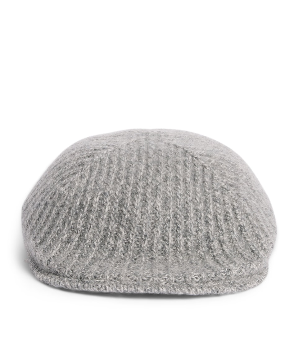 Borsalino Mens Eco Cashmere Paolino Flat Cap Grigio