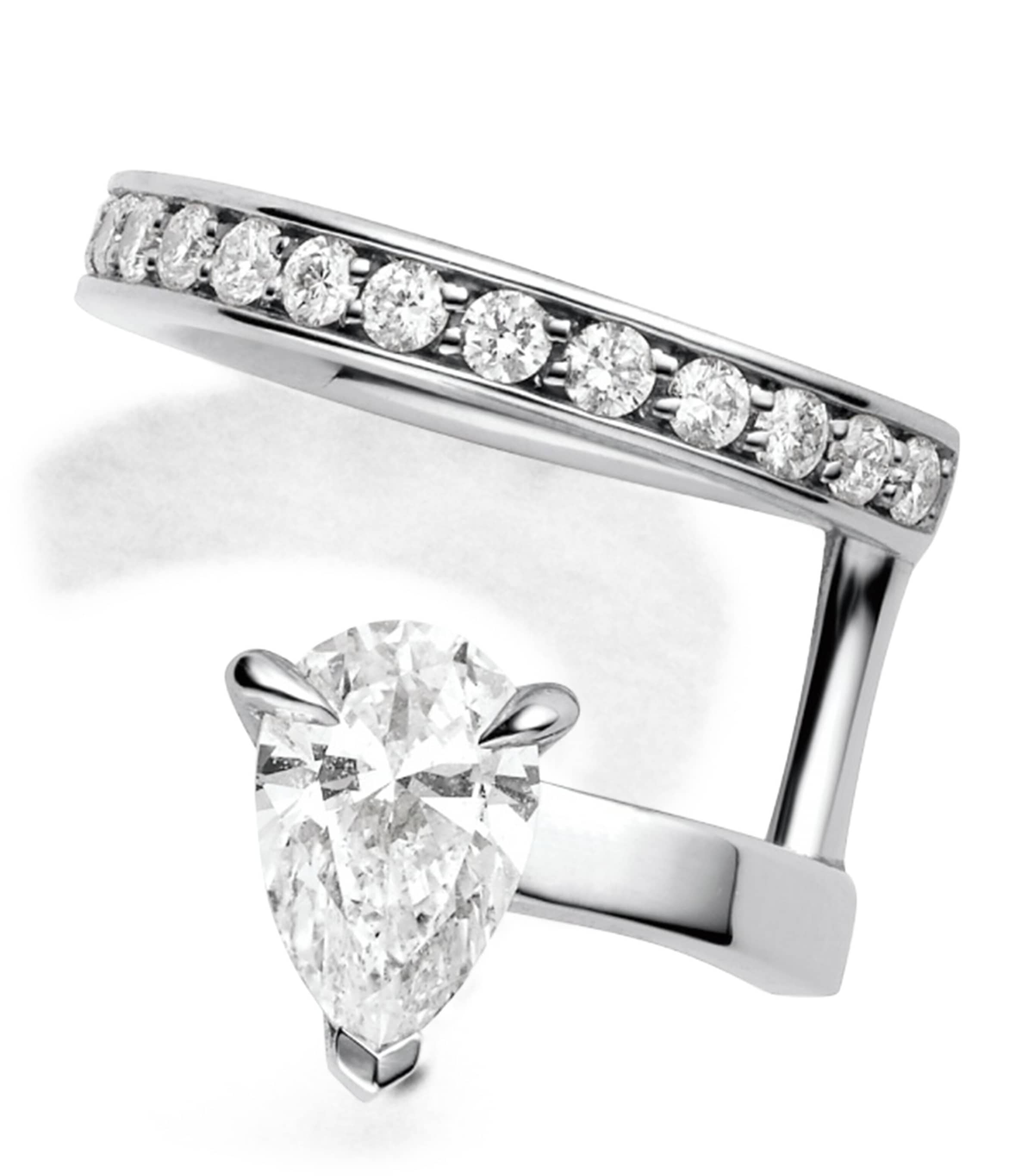 Repossi White Gold and Diamond Serti Sur Vide Ear Cuff White Gold