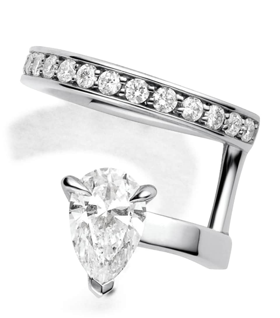 Repossi White Gold and Diamond Serti Sur Vide Ear Cuff White Gold
