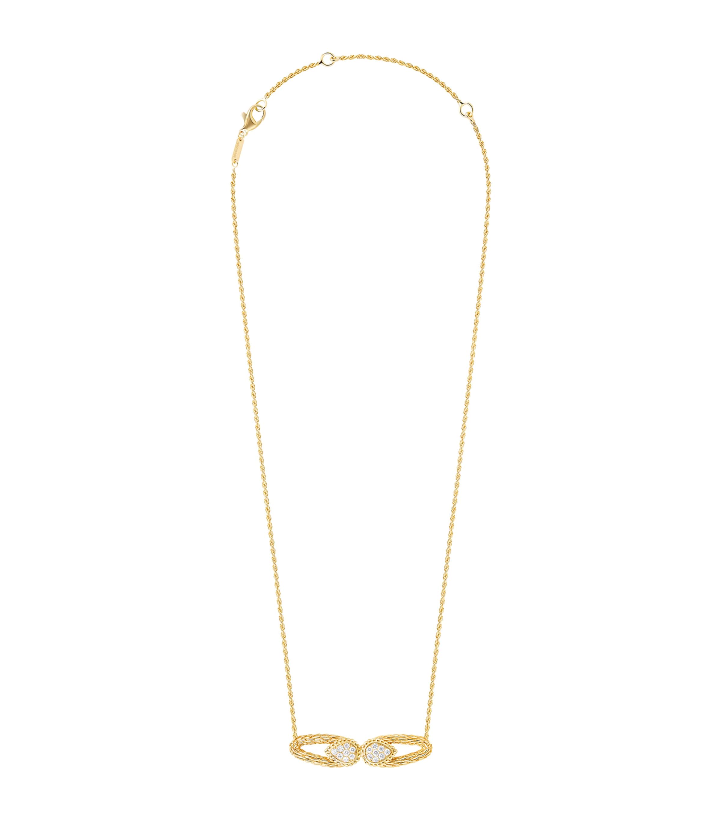 Boucheron Yellow Gold and Diamond Serpent Bohème Vintage Necklace Yellow Gold