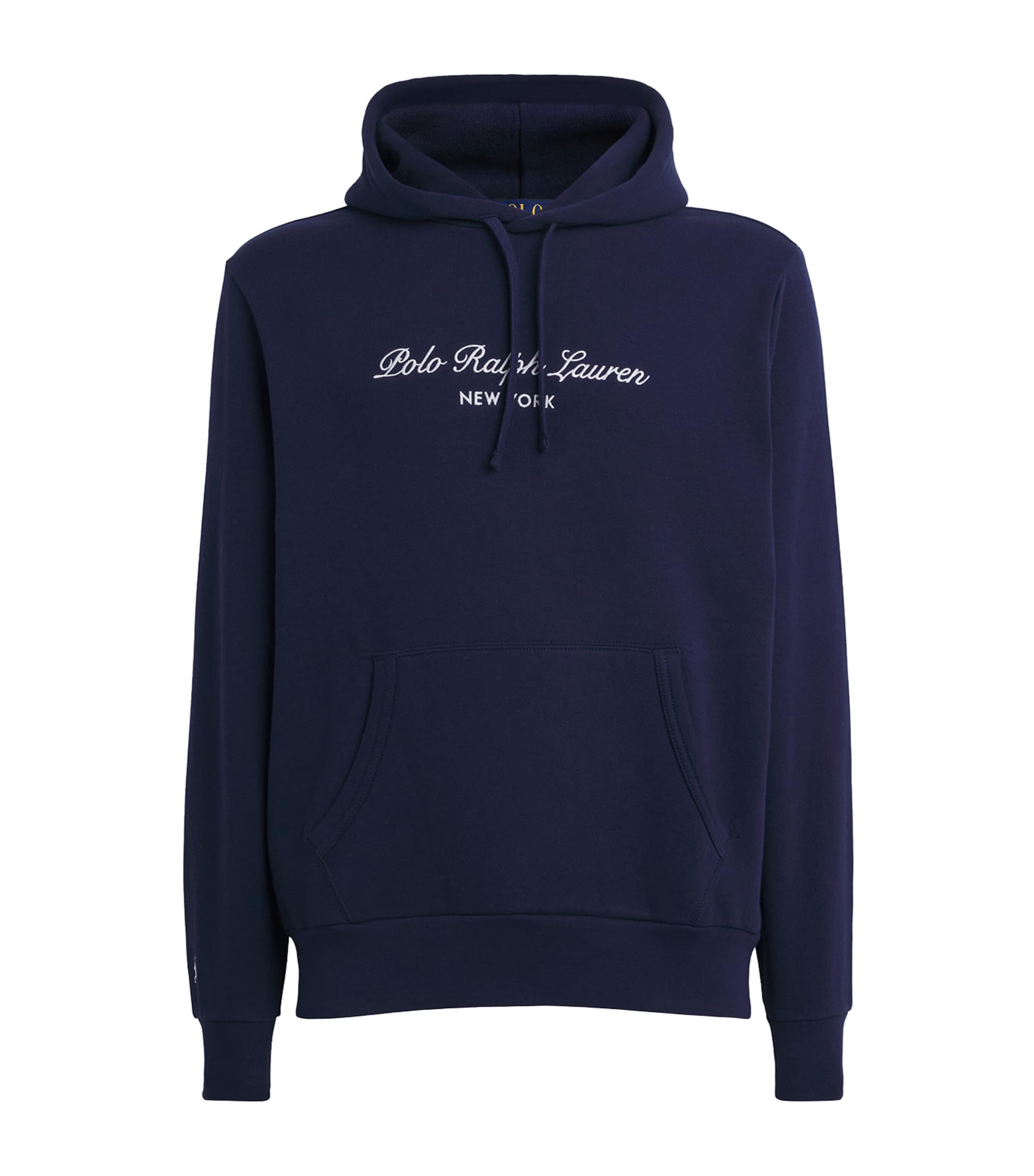 Polo Ralph Lauren Mens Embroidered Logo Hoodie Newport Navy