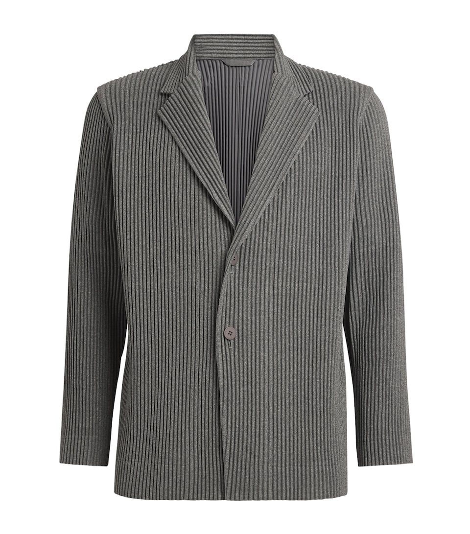 Wool-Effect Pleated Blazer