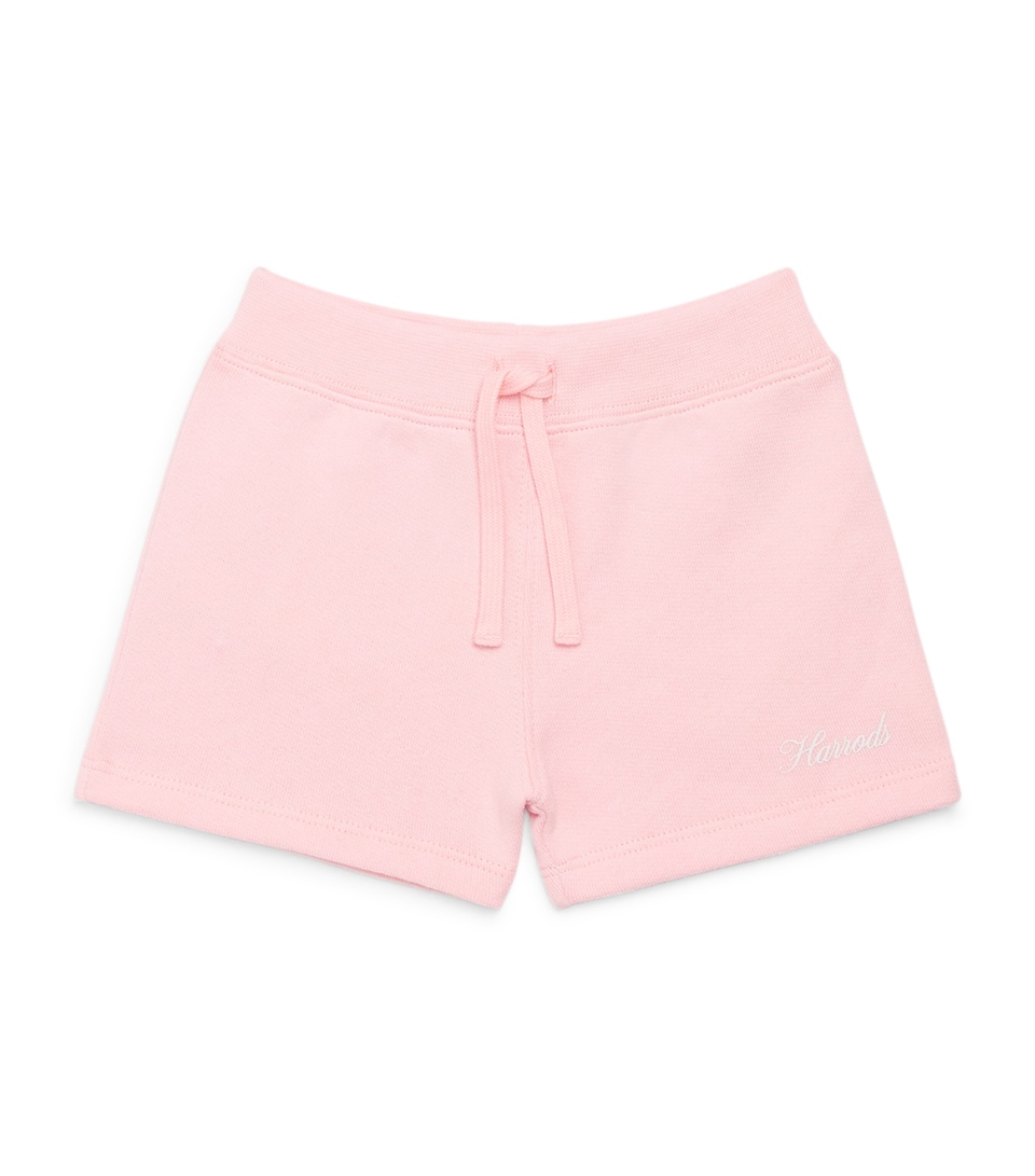Harrods Cotton Jersey Logo Shorts (0-18 Months) Pink