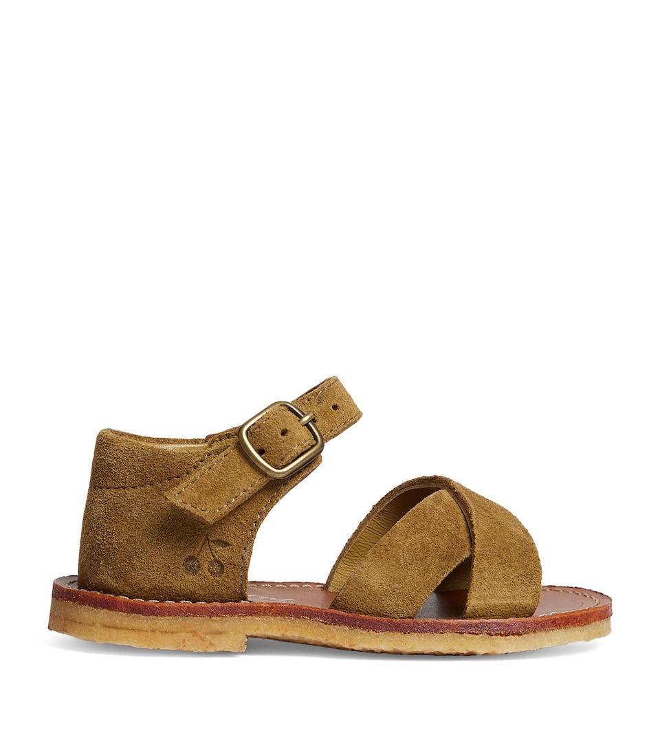 Bonpoint Leather Sandals Kaki Clair