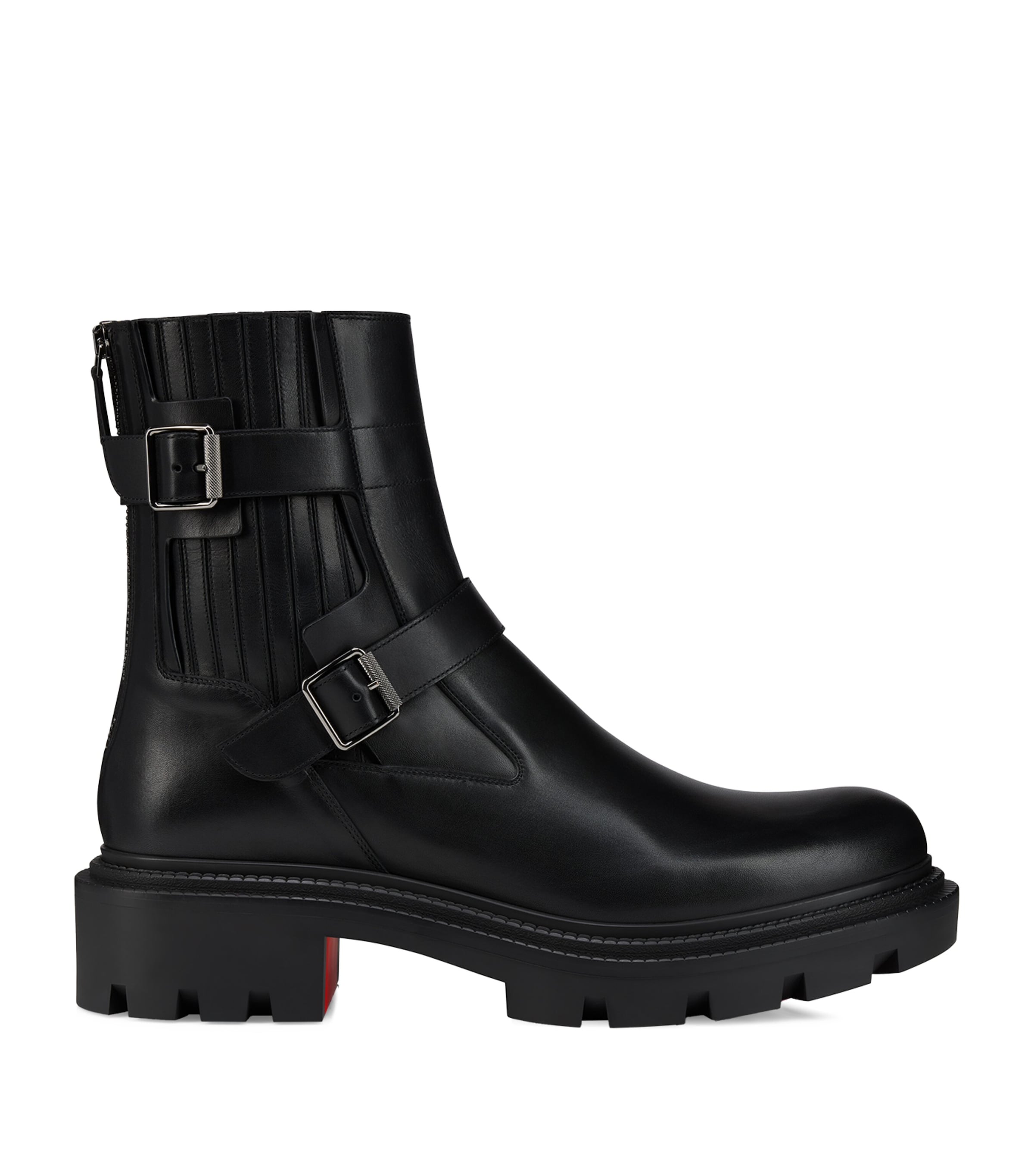 Christian Louboutin Black Alpinosol Calf Leather Boots | Harrods US
