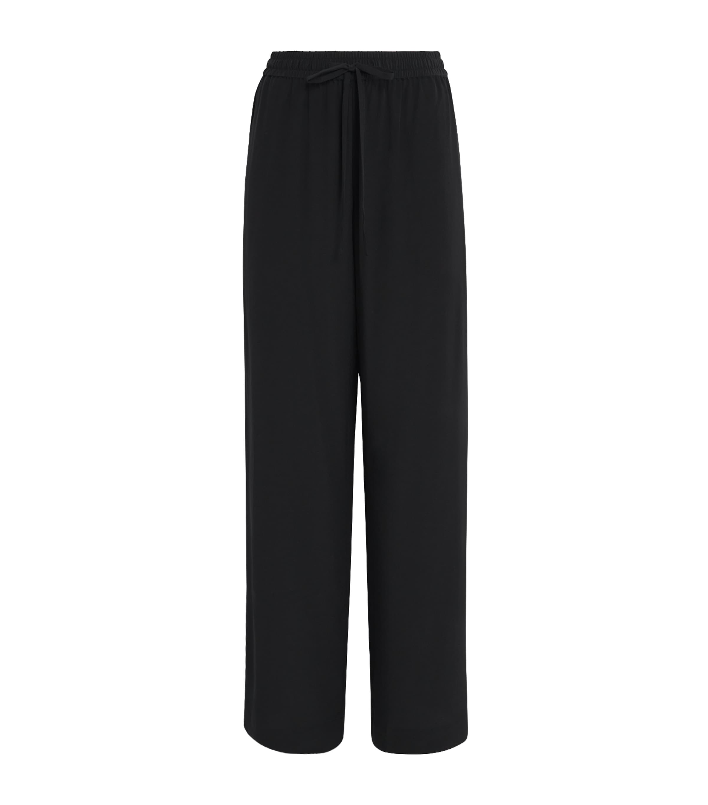 Silk Wide-Leg Trousers