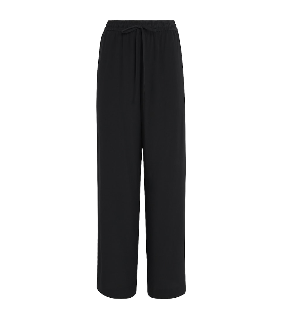 Silk Wide-Leg Trousers
