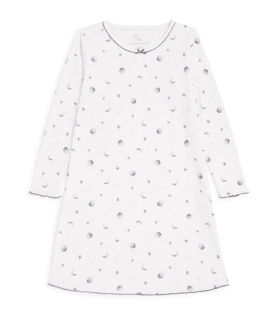 Rosa & Blue Starlit Moon Nightdress (8-9 Years) Starlit Moon