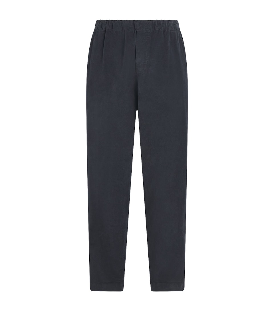 Barena Mens Stretch-Cotton Pleated Straight Trousers Piombo