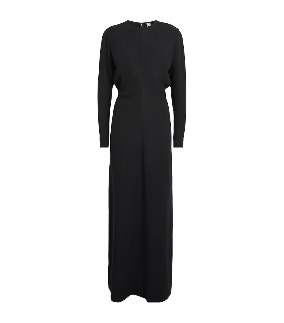 Toteme Womens Slouch-Waist Maxi Dress Black