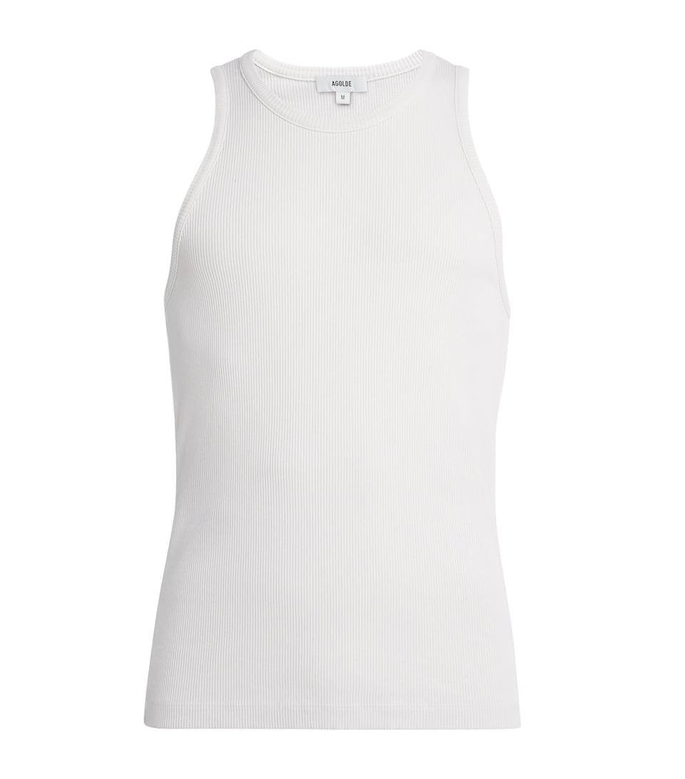 AGOLDE Mens Ribbed Viggo Tank Top Powder (pale Grey)