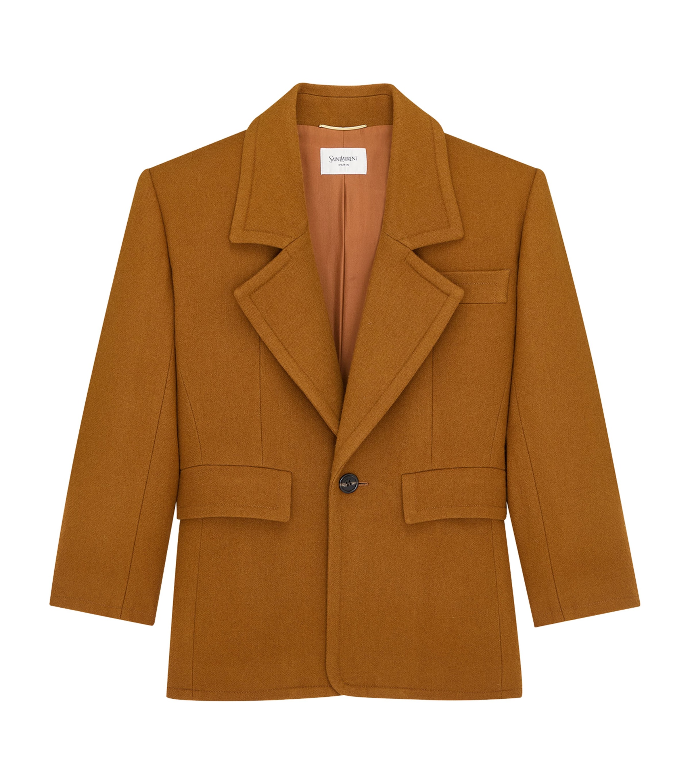 Saint Laurent Womens Wool Single-Breasted Blazer