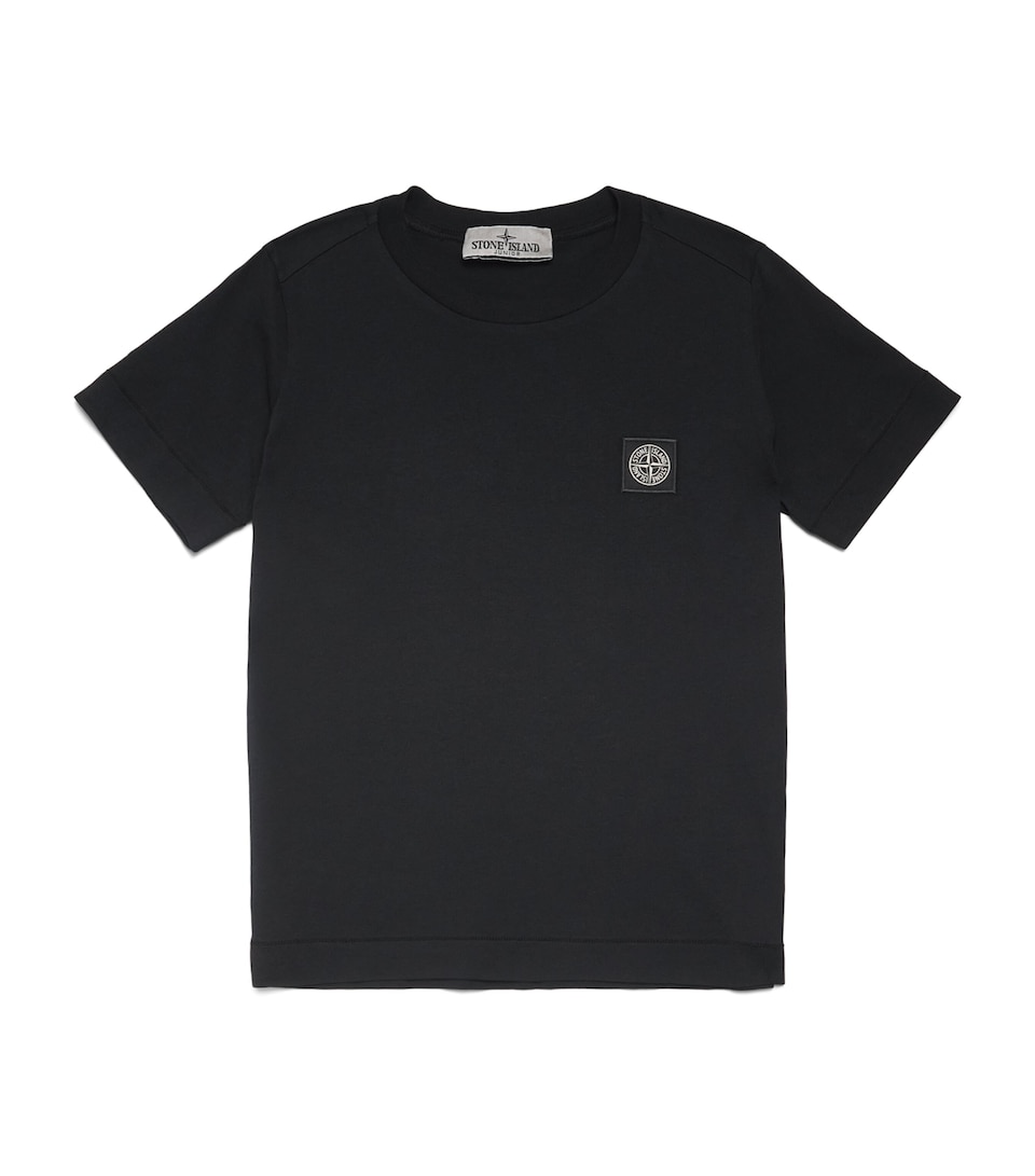 Stone Island Junior Cotton Logo T-Shirt (2-14 Years) Black
