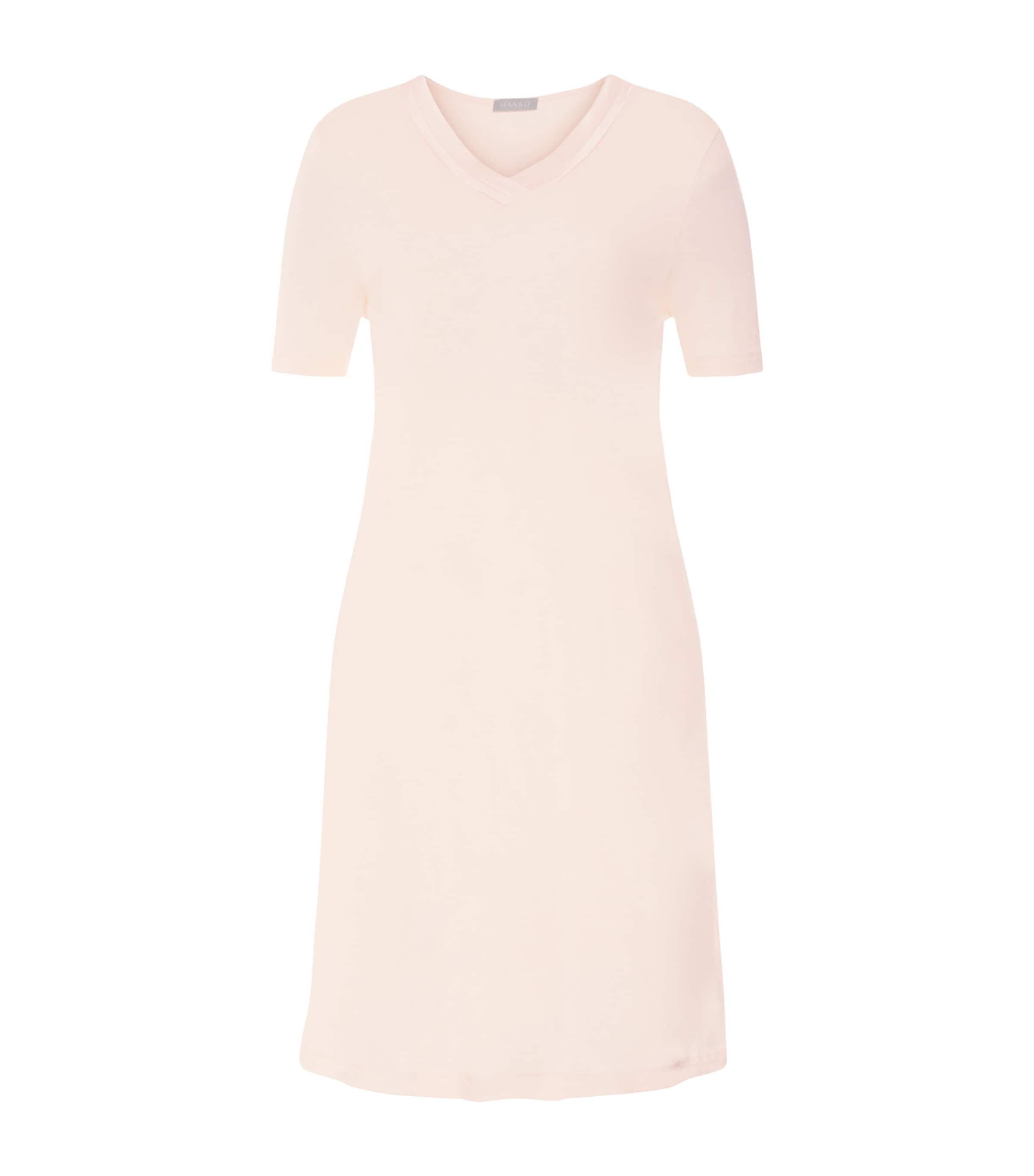 Hanro Womens Tyra Short-Sleeve Nightdress Creamy Glass