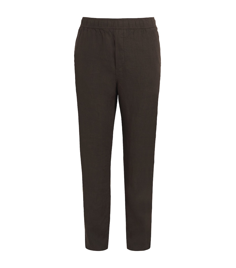Samsøe Samsøe Mens Linen Sajabari Straight Trousers Turkish Coffee