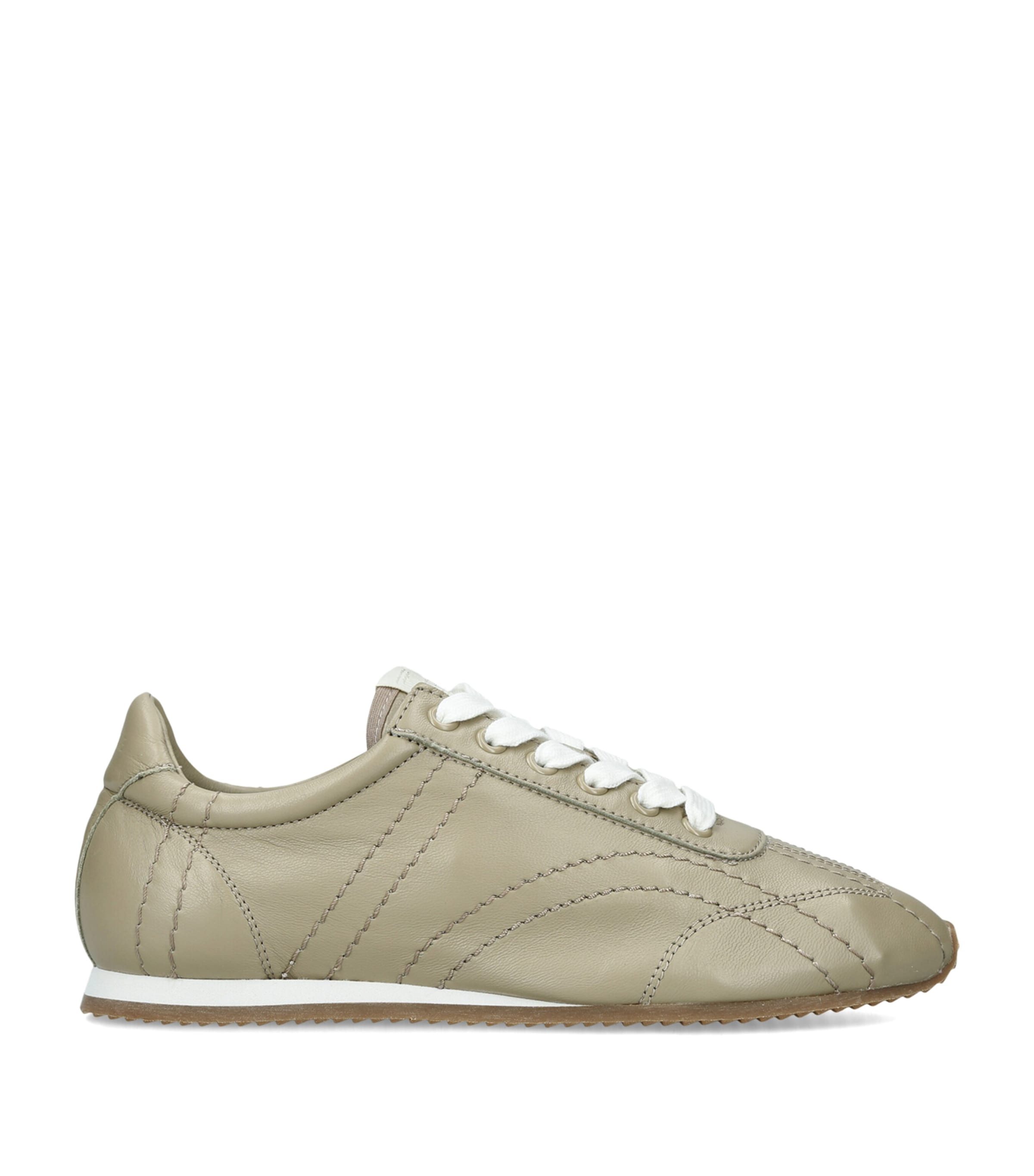 Toteme Nappa Leather Flex Sneakers Beige