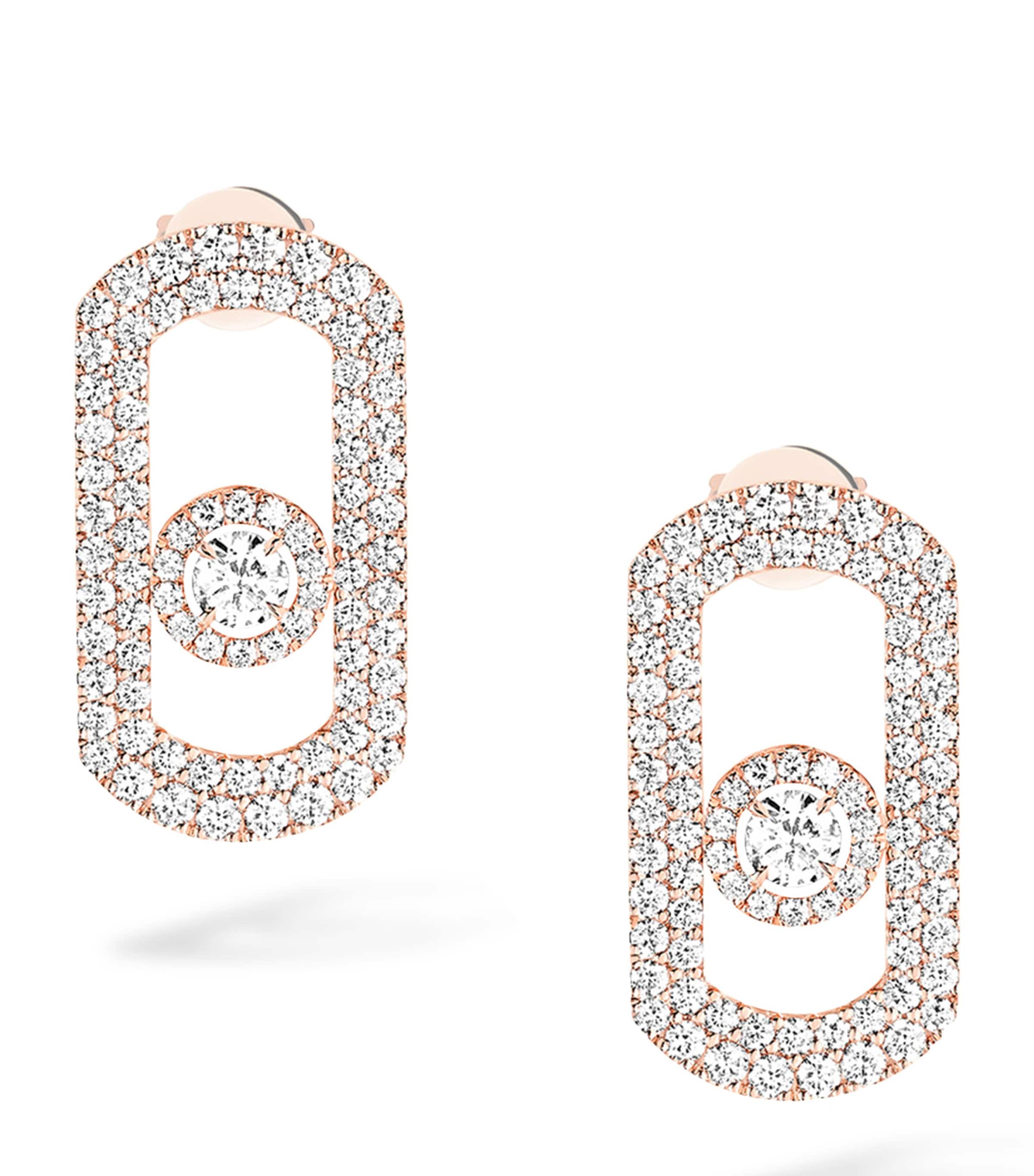 Rose Gold and Diamond So Move Pavé Earrings