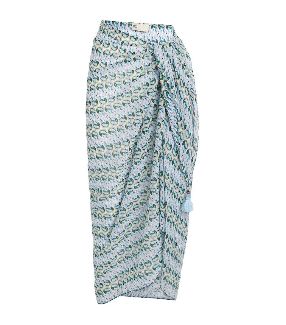 Silk-Cotton Duck Print Pareo