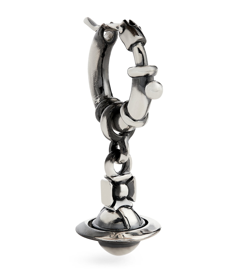 Vivienne Westwood Pauliana Single Hoop Earring Oxi Silver