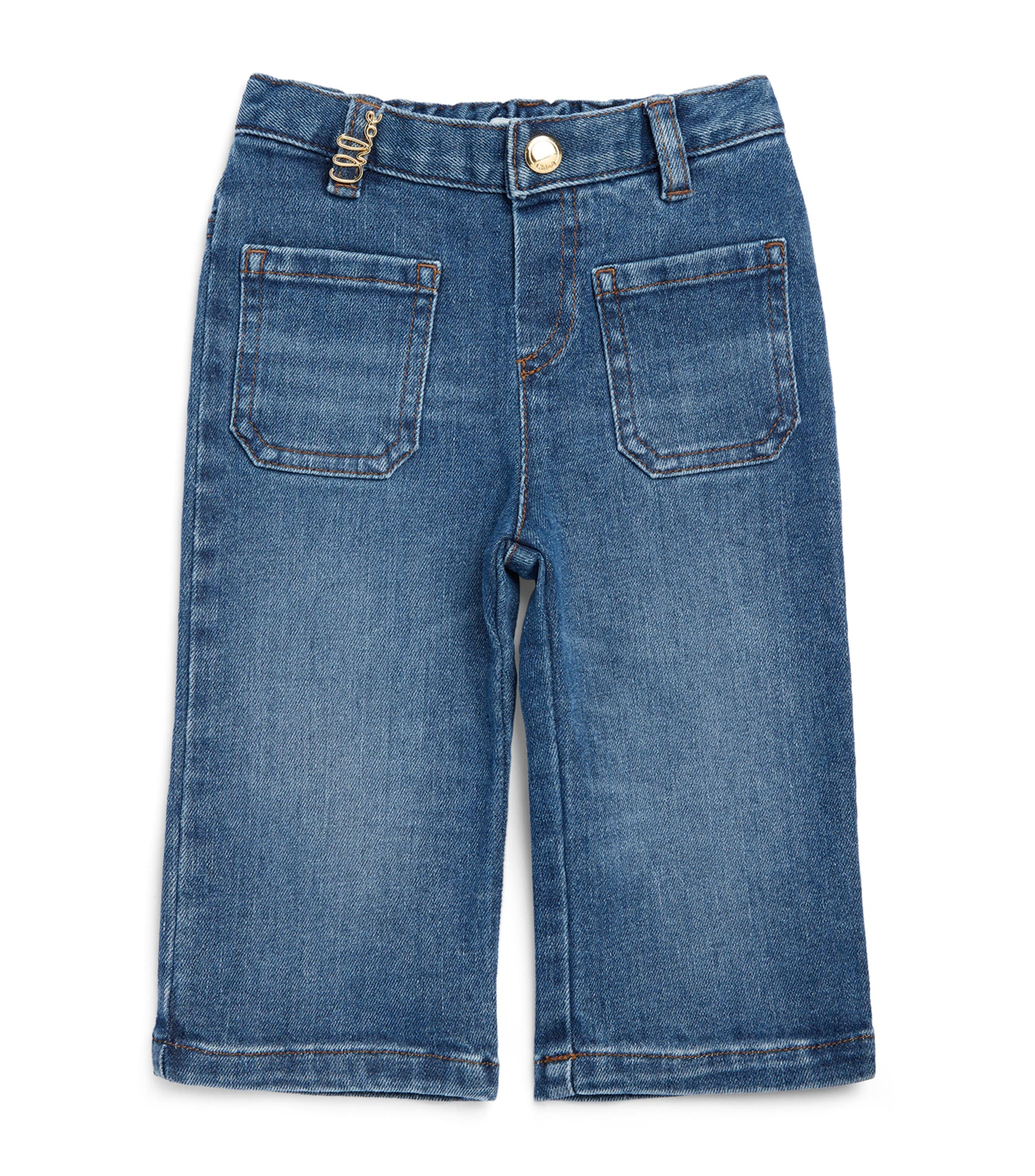 Chloé Kids Wide-Leg Jeans (6-36 Months) Denim Blue