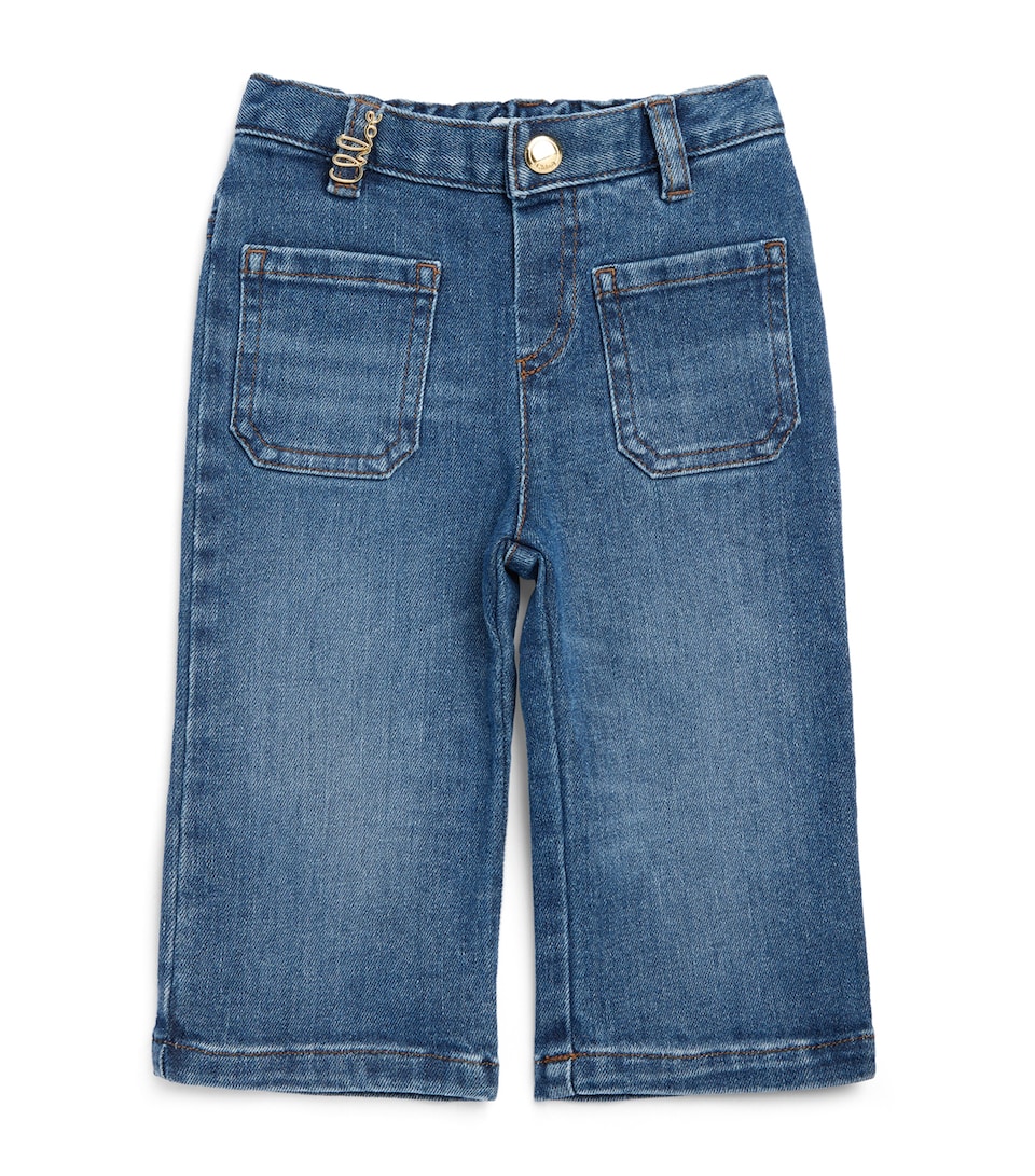 Chloé Kids Wide-Leg Jeans (6-36 Months) Denim Blue