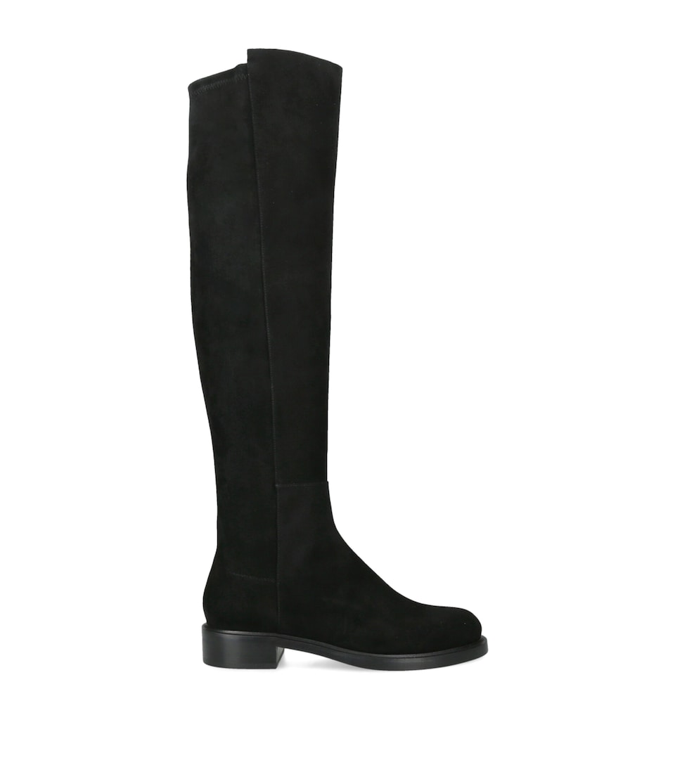 Stuart Weitzman Suede 5050 Gisele Over-The-Knee Boots Black