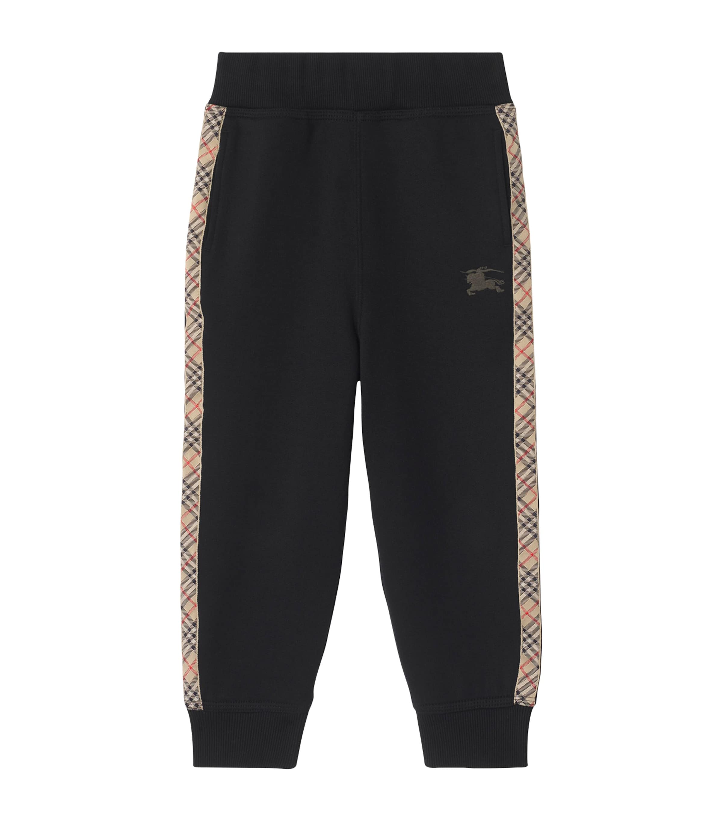 Cotton Check-Trim Sweatpants (3-12 Years)