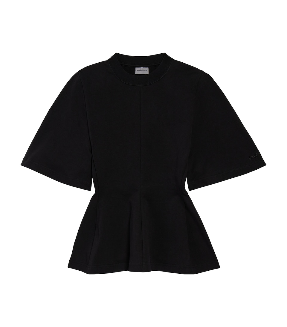 Balenciaga Womens Cotton Shaped T-Shirt