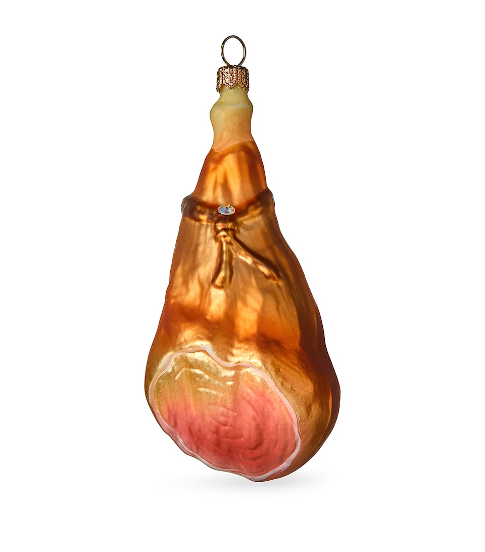Harrods Glass Ham Leg Tree Decoration