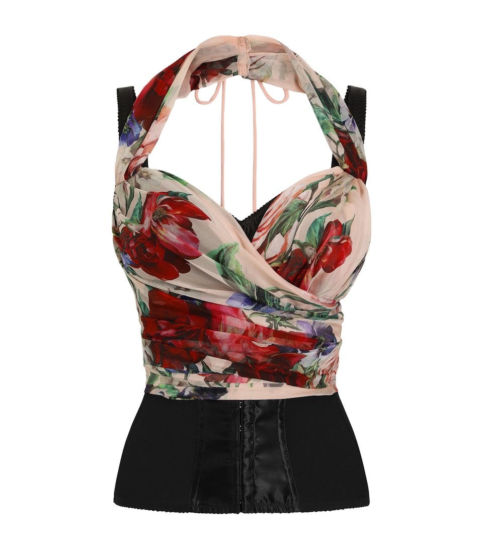 Floral Print Corset Top