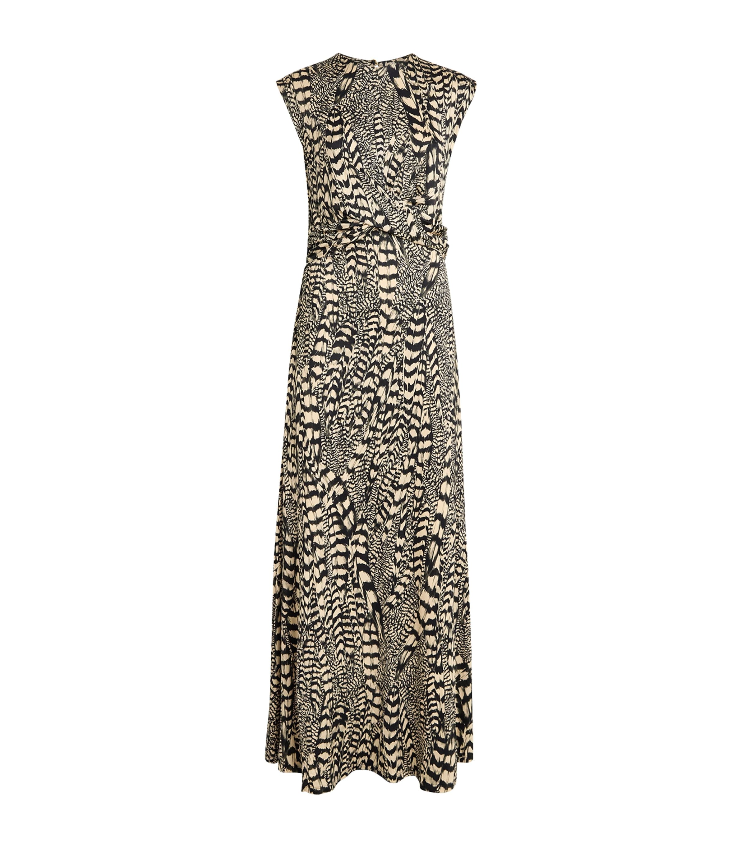 Johanna Ortiz Womens Jersey Silent Rising Maxi Dress Black/ecru