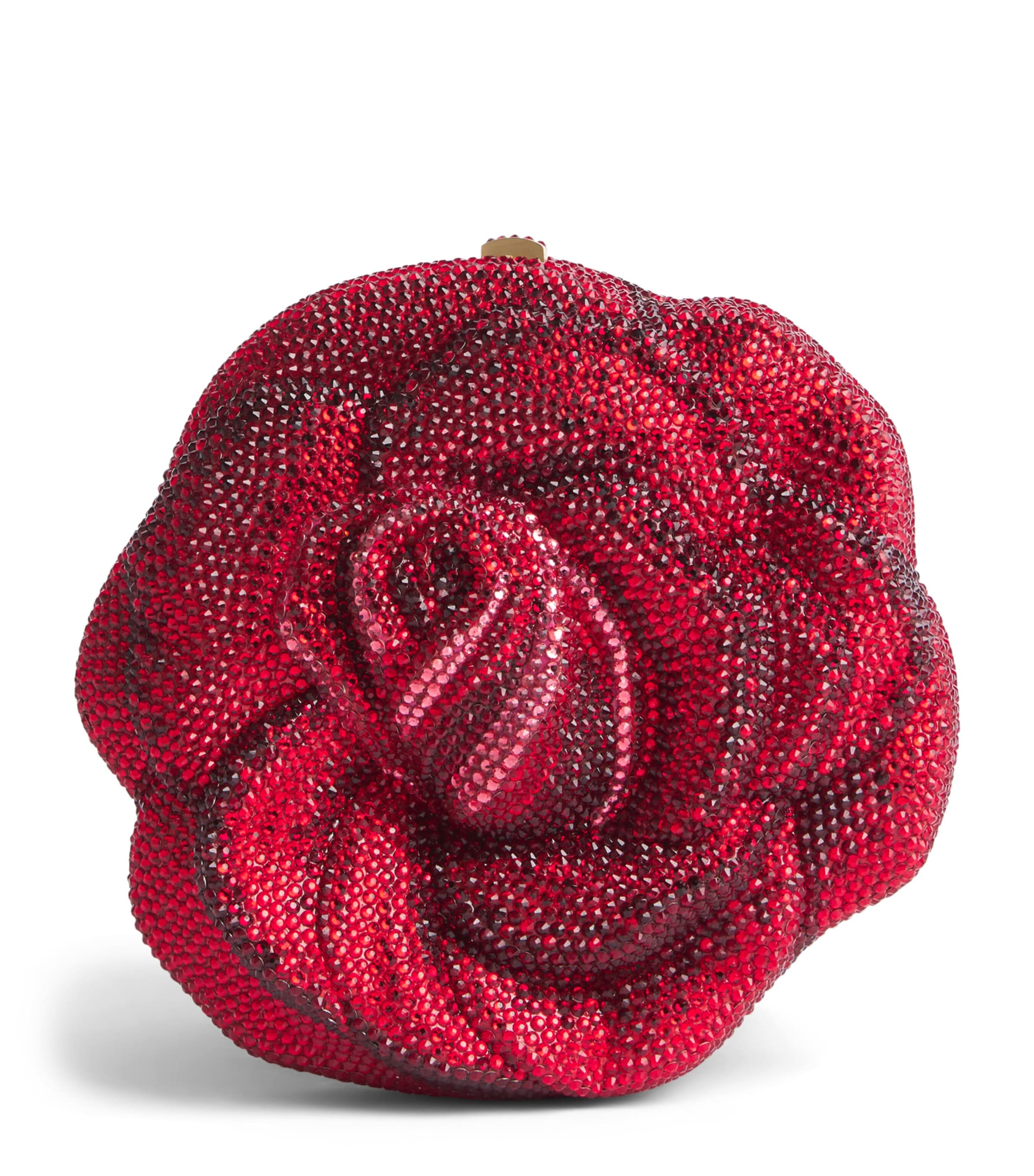 Judith Leiber Embellished Rose American Beauty Clutch Bag American Beauty
