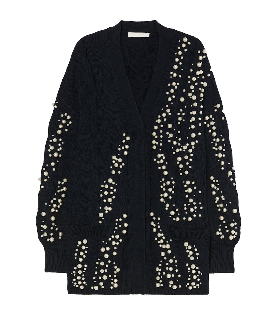 Marina Rinaldi Womens Embellished Cardigan Midnightblue