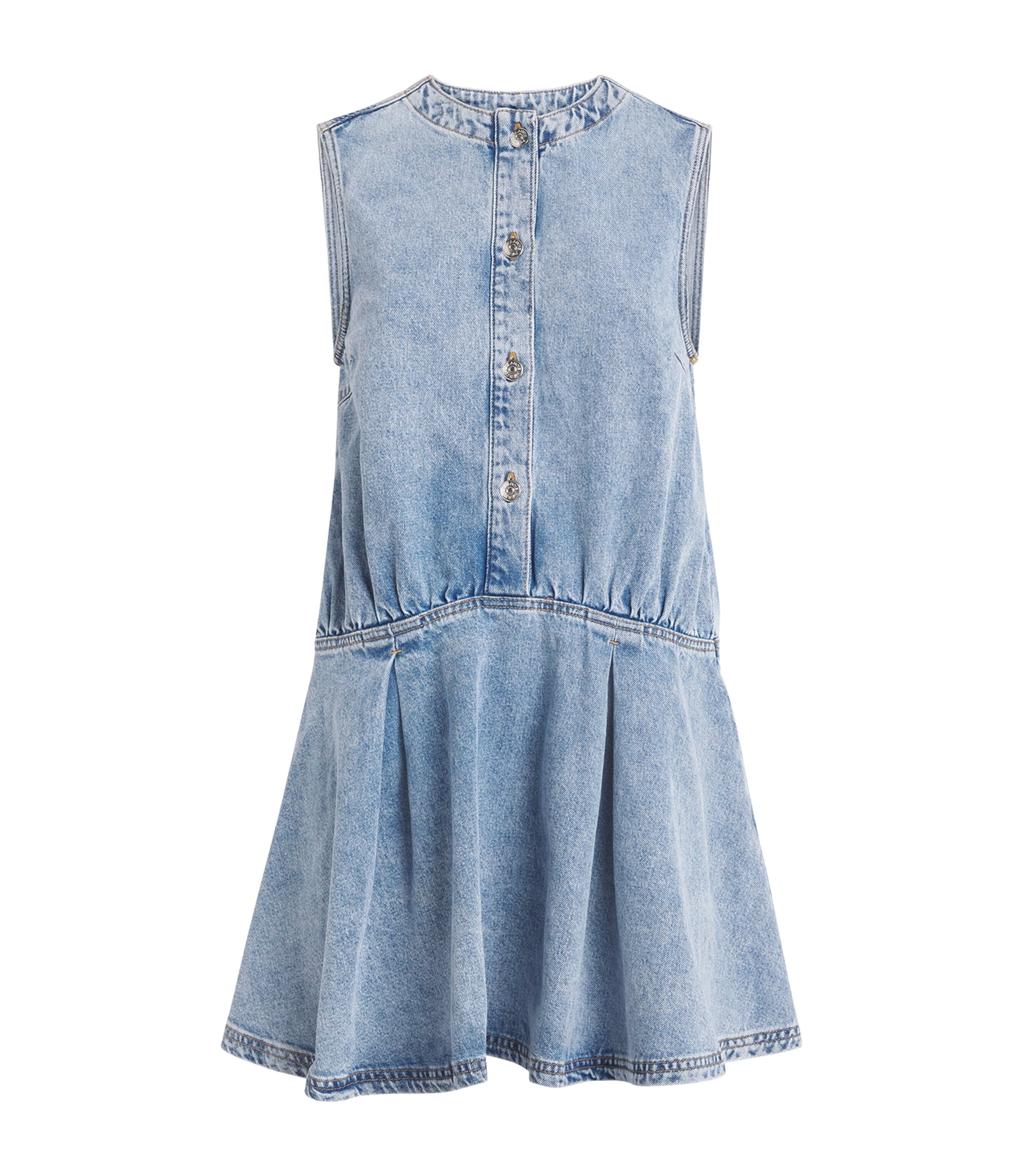 Denim Flared Mini Dress