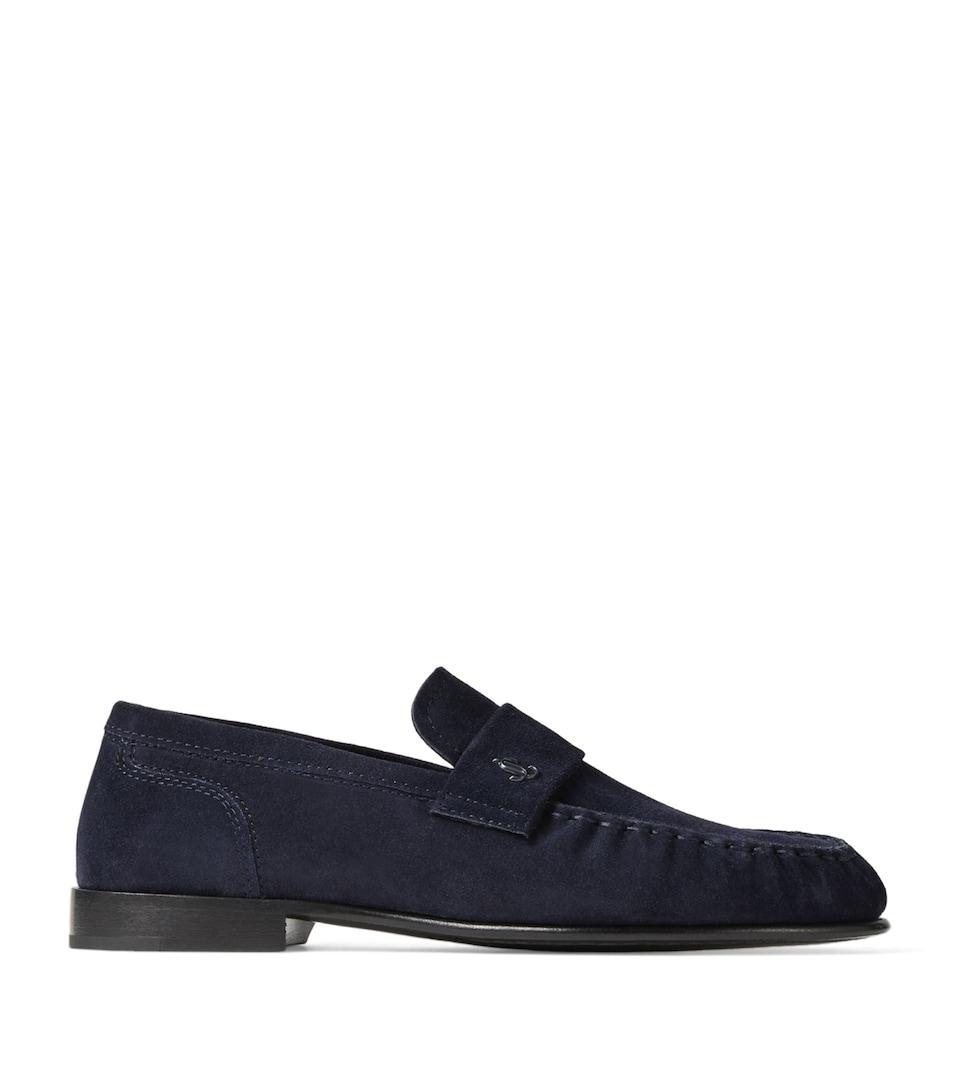 Jimmy Choo Ellis Suede Loafers Marine