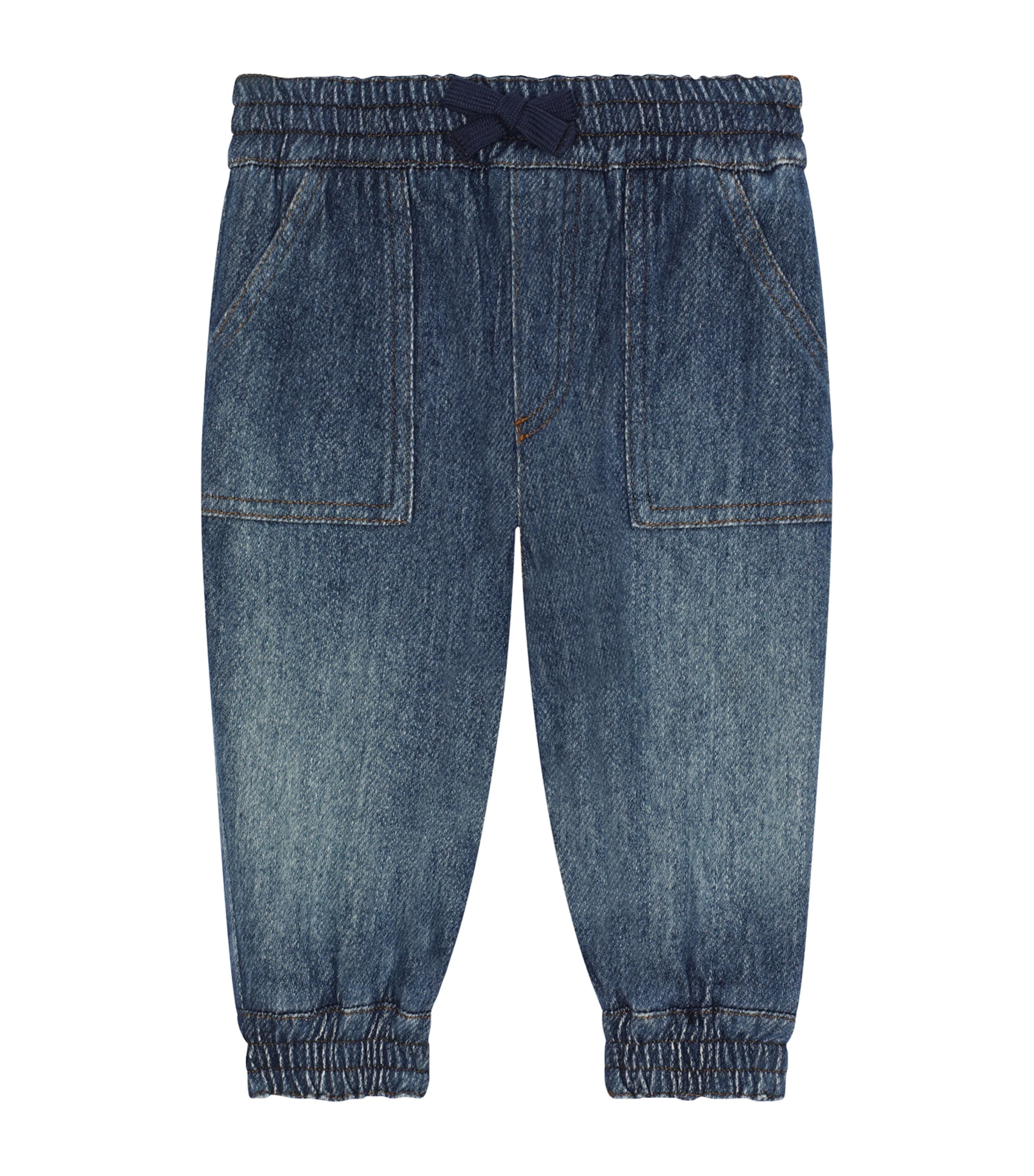 Dolce&Gabbana Kids Embroidered DG Logo Trousers (3-30 Months) Very Dark