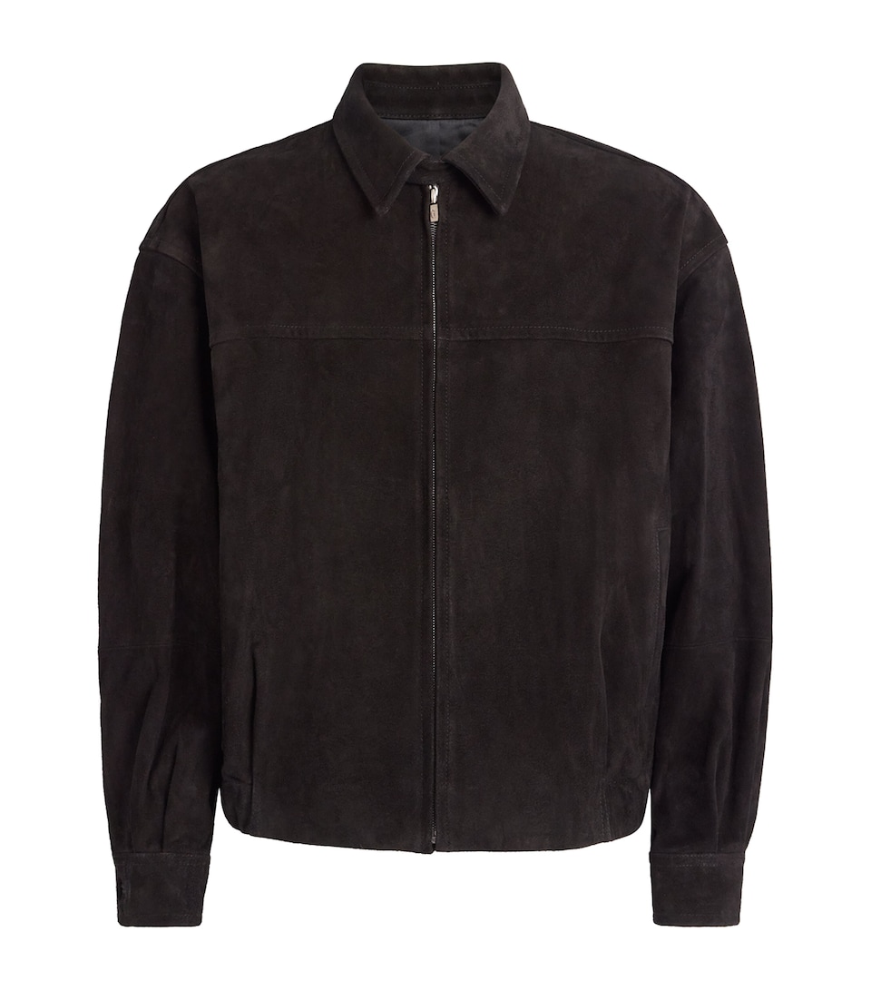 Le 17 Septembre Mens Suede Jacket Black