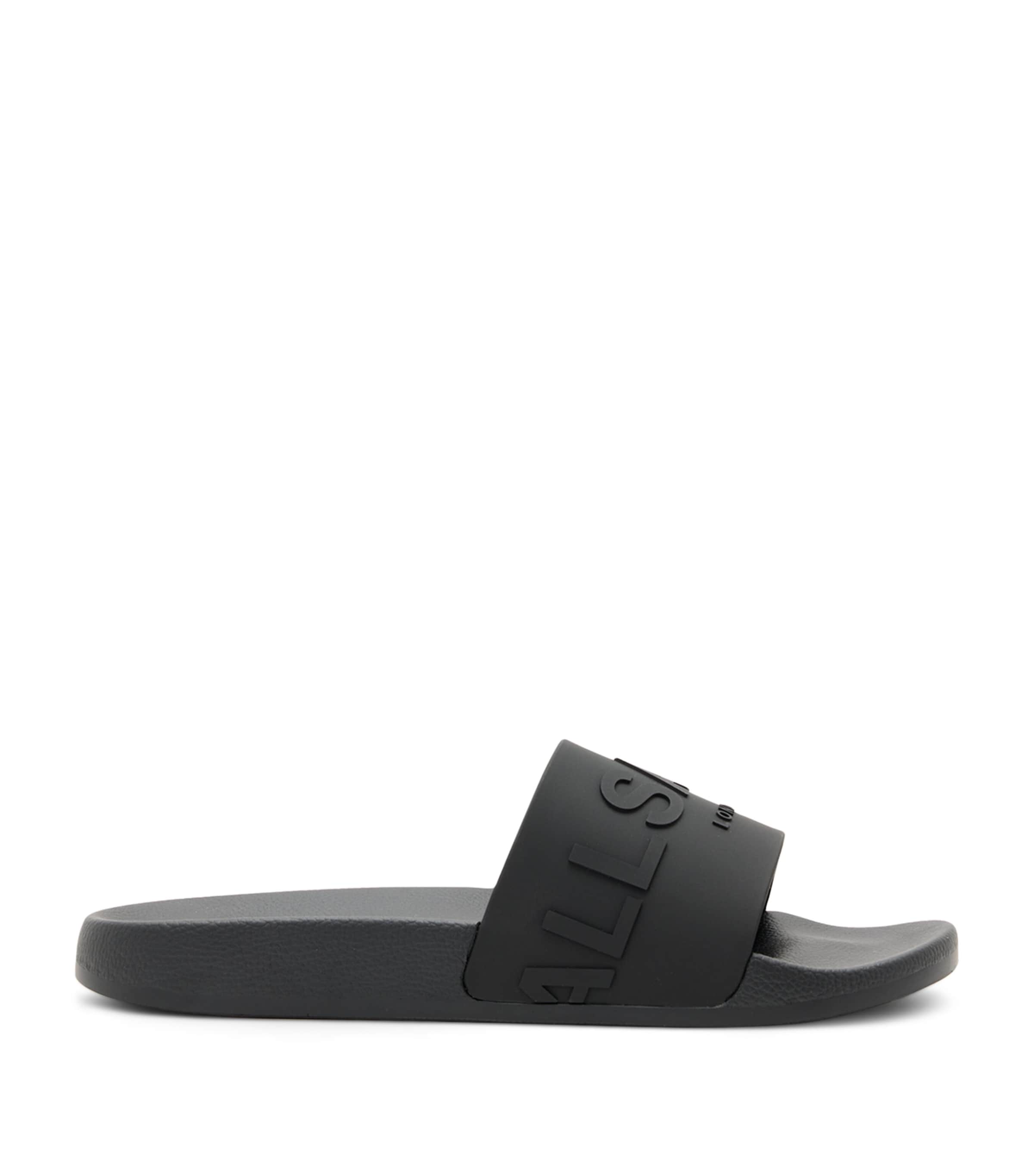 AllSaints Rubber Biggy Slides Black