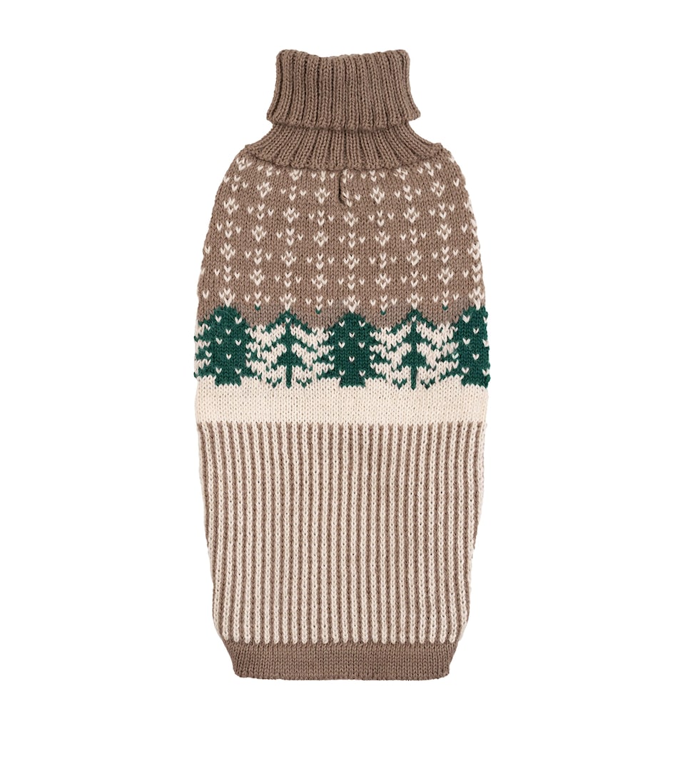 ALQO WASI Alpaca-Blend Frosted Grove Dog Sweater (Large) Frosted Grove